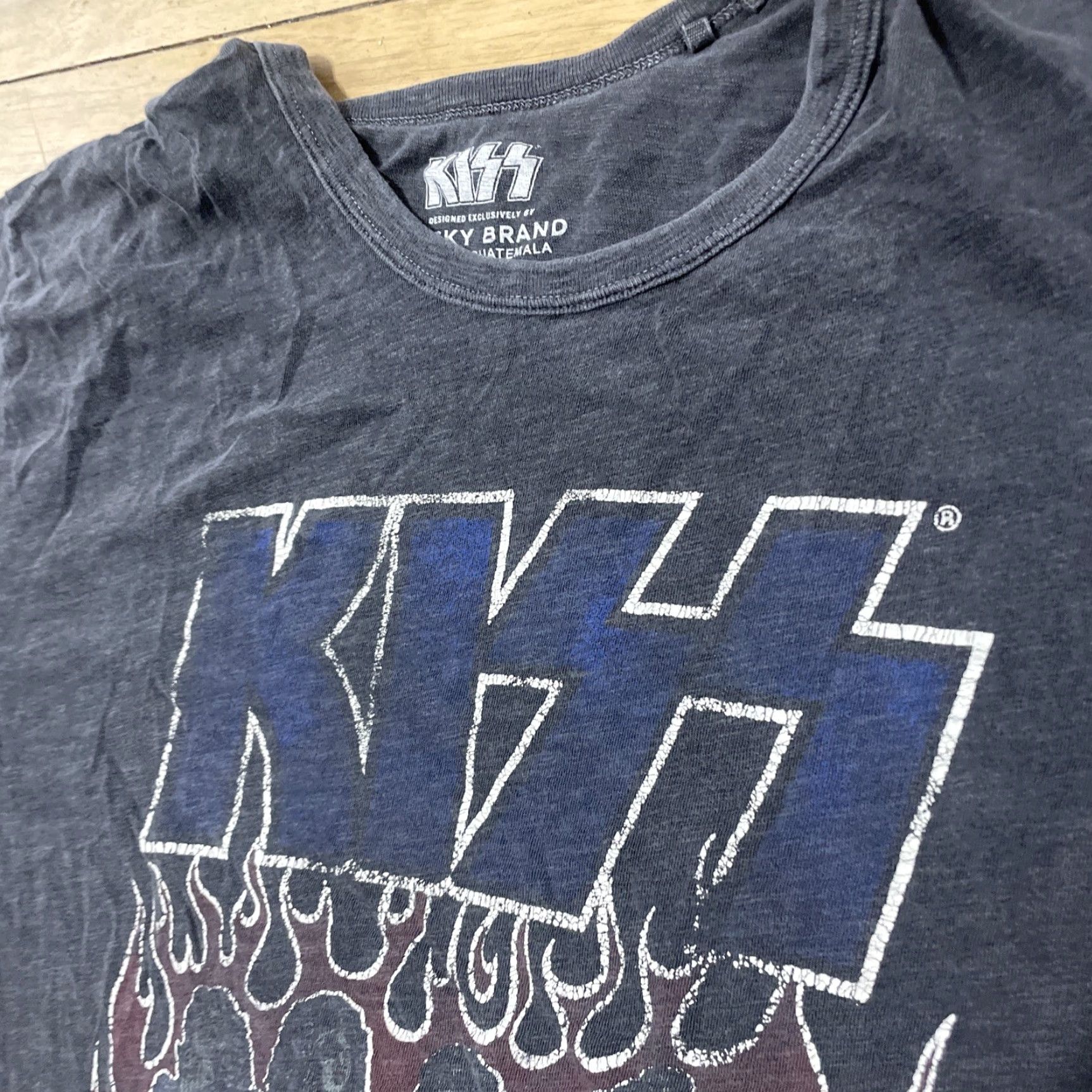 Lucky Brand KISS Lucky Brand T Shirt Men 2XL Gray Blue Graphic Tee Music Rock Band T-Shirt Size US XXL / EU 58 / 5 - 6 Thumbnail