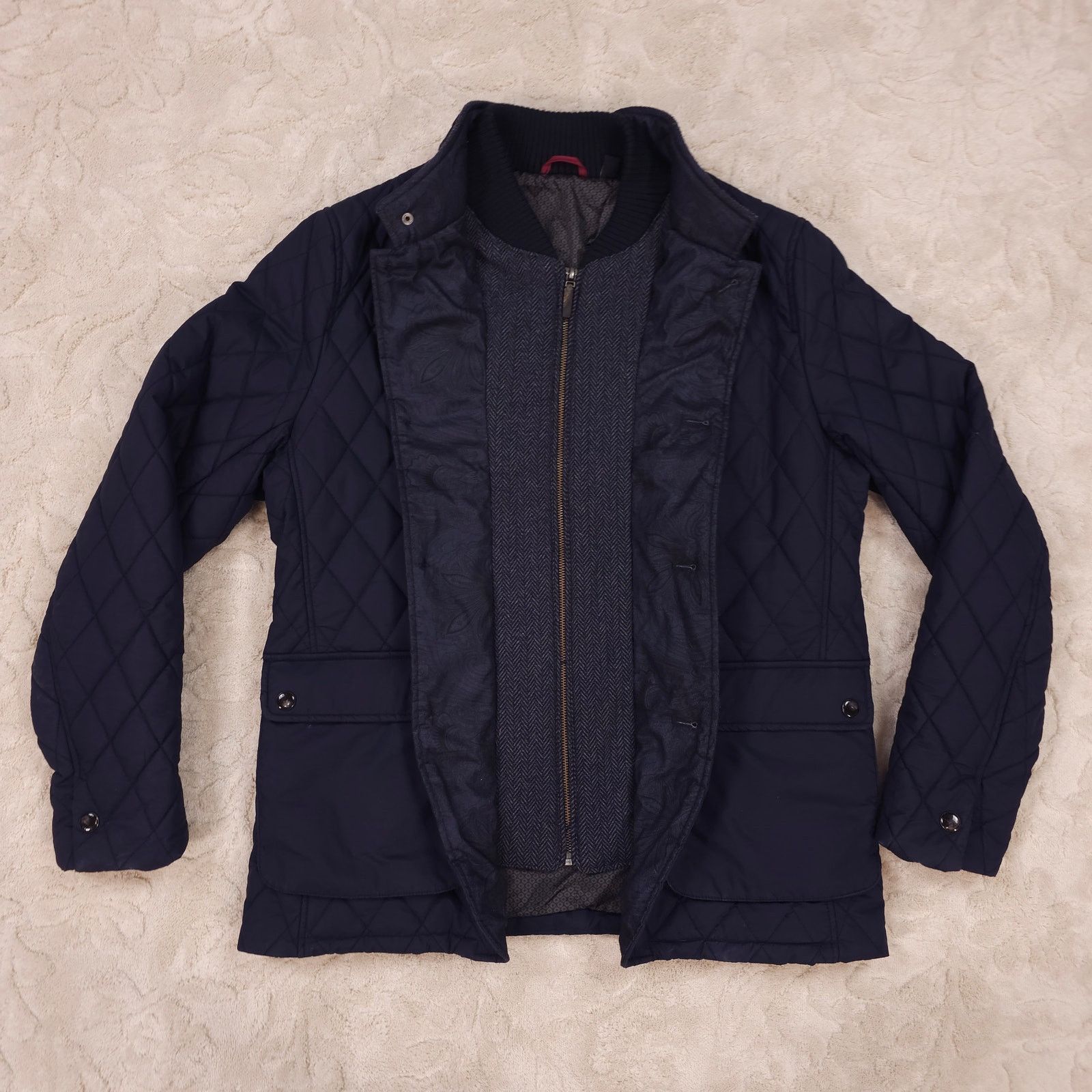 Ted Baker Ted Baker Men's Garyen Quilted Jacket Navy Blue Sz 5 Size US XL / EU 56 / 4 - 8 Thumbnail