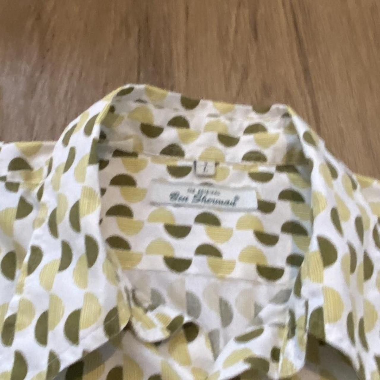 Other Tan and white vintage 80s patterned short sleeve shirt Size US L / EU 52-54 / 3 - 4 Thumbnail