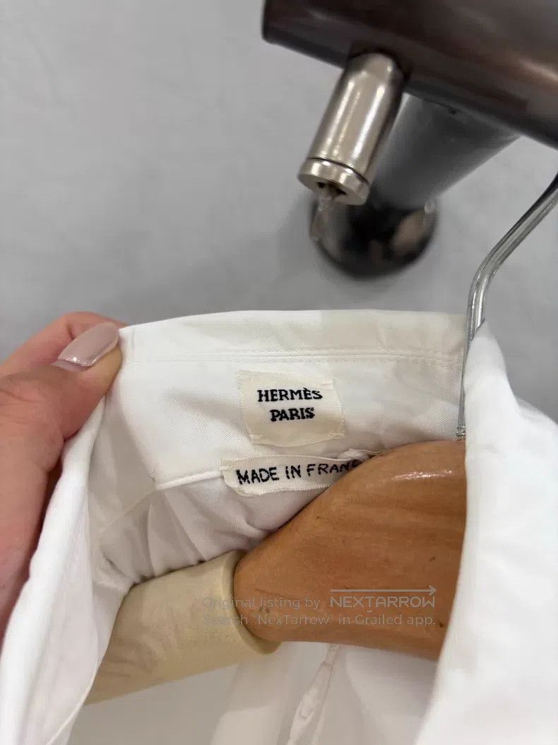 Hermes Hermes White polo collar zippered shirt jacket Size XS / US 0-2 / IT 36-38 - 4 Thumbnail