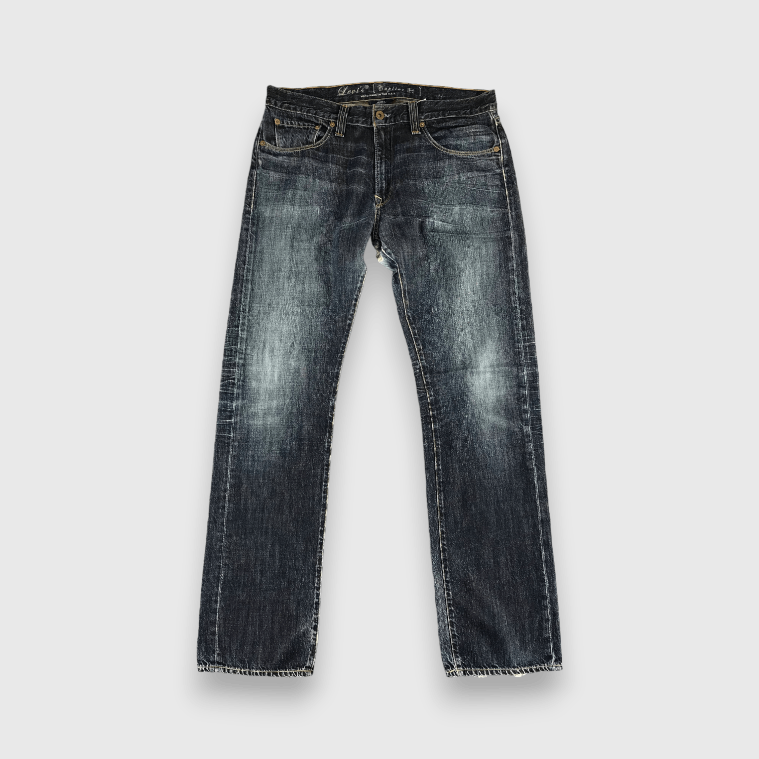 Levi's Vintage Levis Capital E Jeans Faded Blue Denim -J522 Size US 35 - 1 Thumbnail