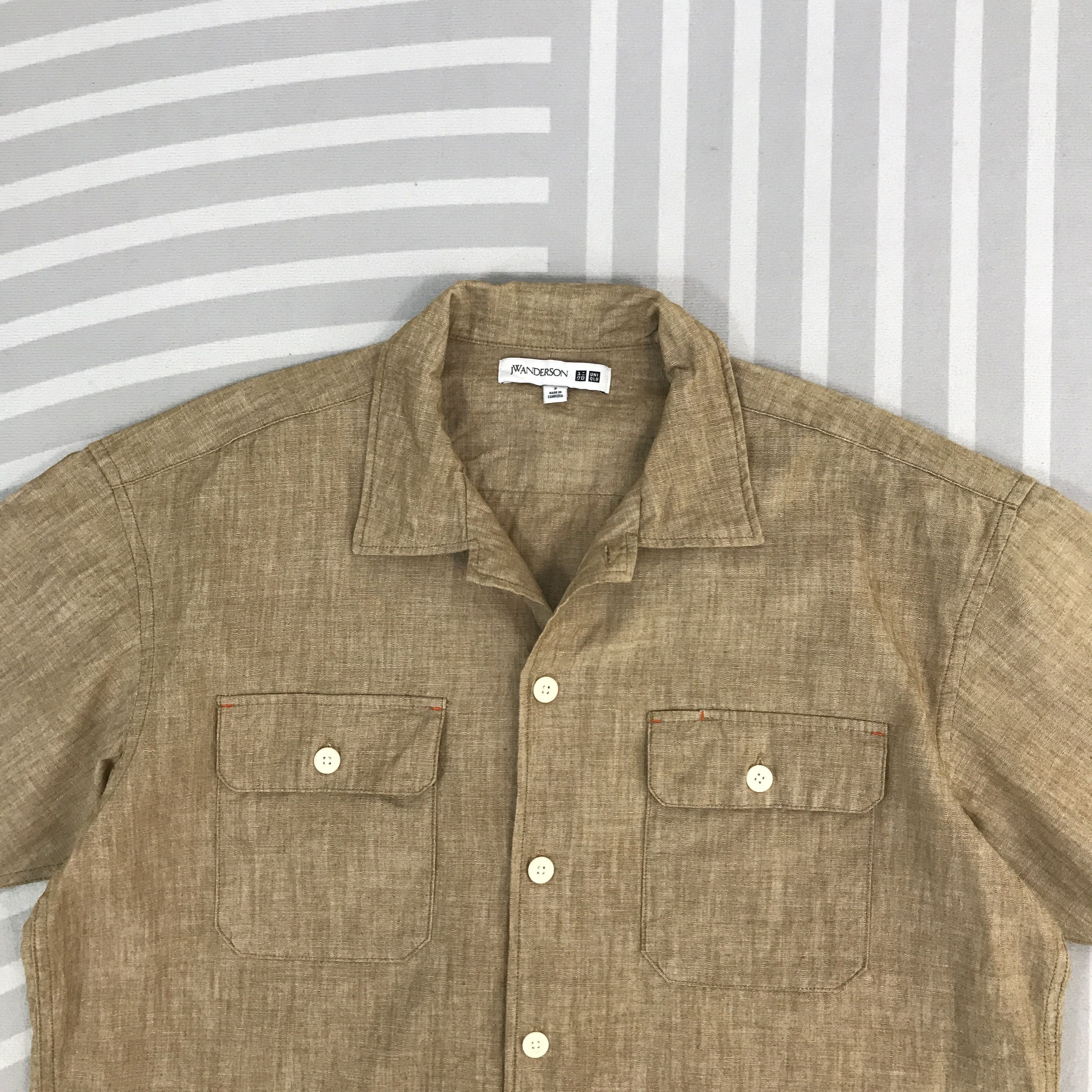 JW Anderson × Japanese Brand × Uniqlo Vintage J.W.Anderson x Uniqlo button up short sleeve Shirt Size US S / EU 44-46 / 1 - 2 Thumbnail