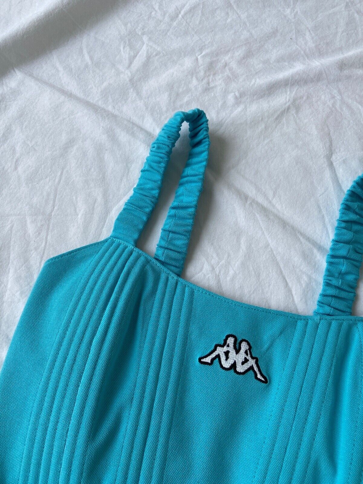 Handmade Handmade Kappa Blue Icon Women's Tank Crop Top Corset Size S / US 4 / IT 40 - 6 Thumbnail