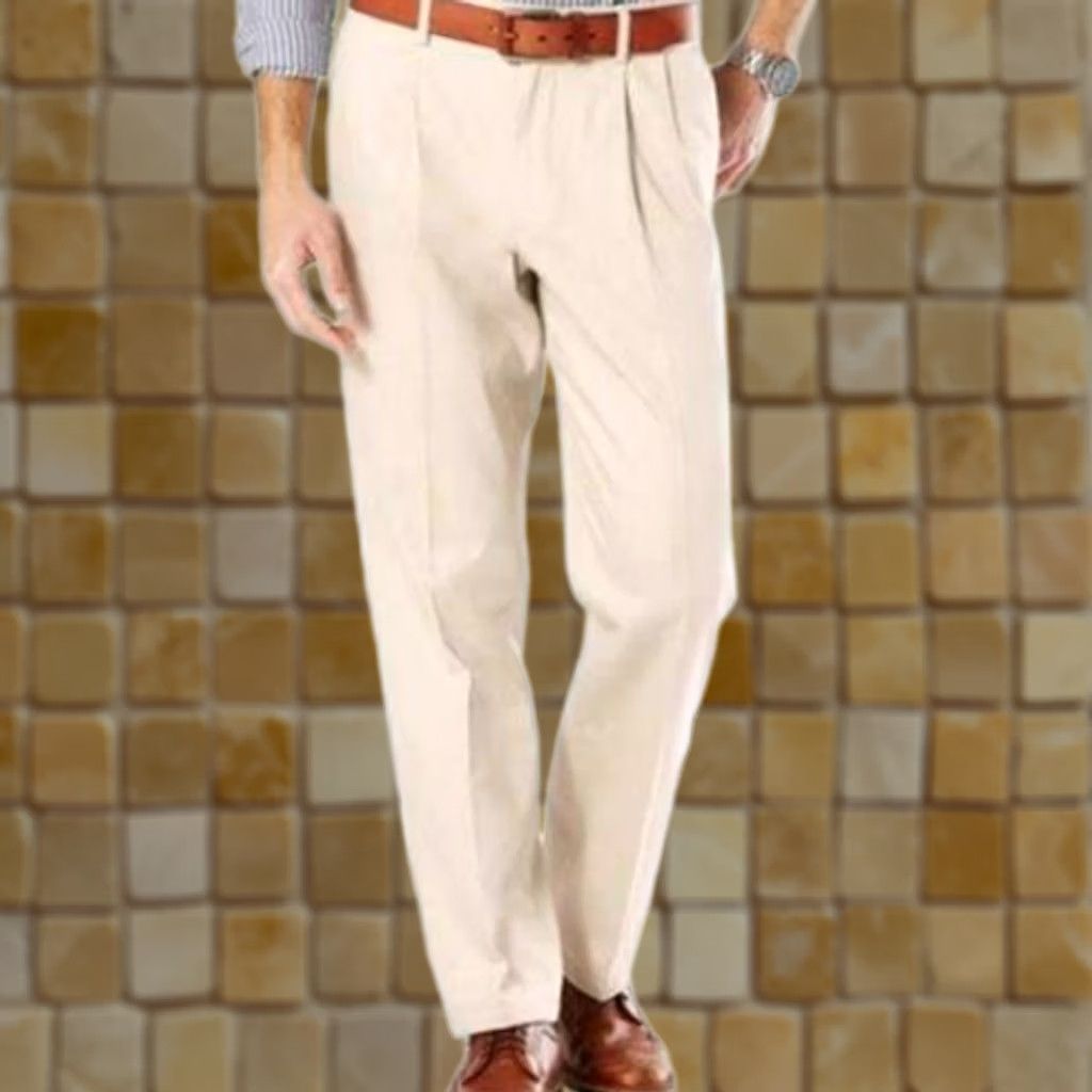 Dockers DOCKERS SIGNATURE CLASSIC PLEATED PANTS Mens Color CLOUD 38x34 SKU 280940004 Size US 38 / EU 54 - 1 Preview