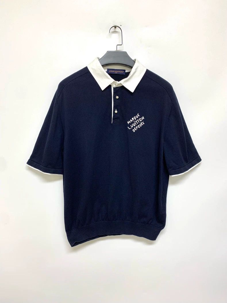 Louis Vuitton Louis Vuitton Fei Dong Co-branded Dark Blue Knitted Polo s Size US L / EU 52-54 / 3 - 1 Thumbnail