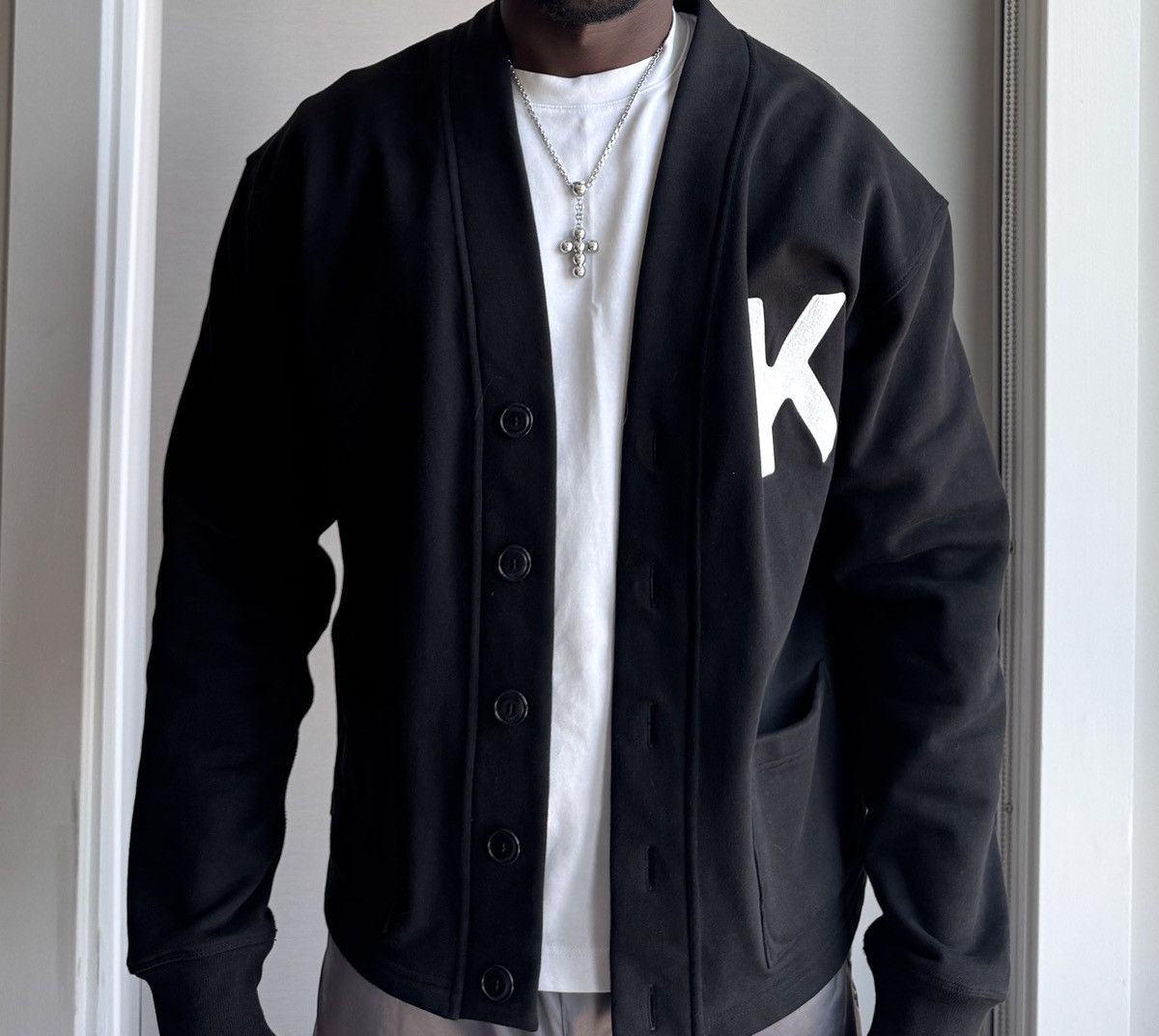 Kenzo Kenzo Black Kenzo Paris Varsity Jungle Elephant Cardigan Size US L / EU 52-54 / 3 - 2 Thumbnail