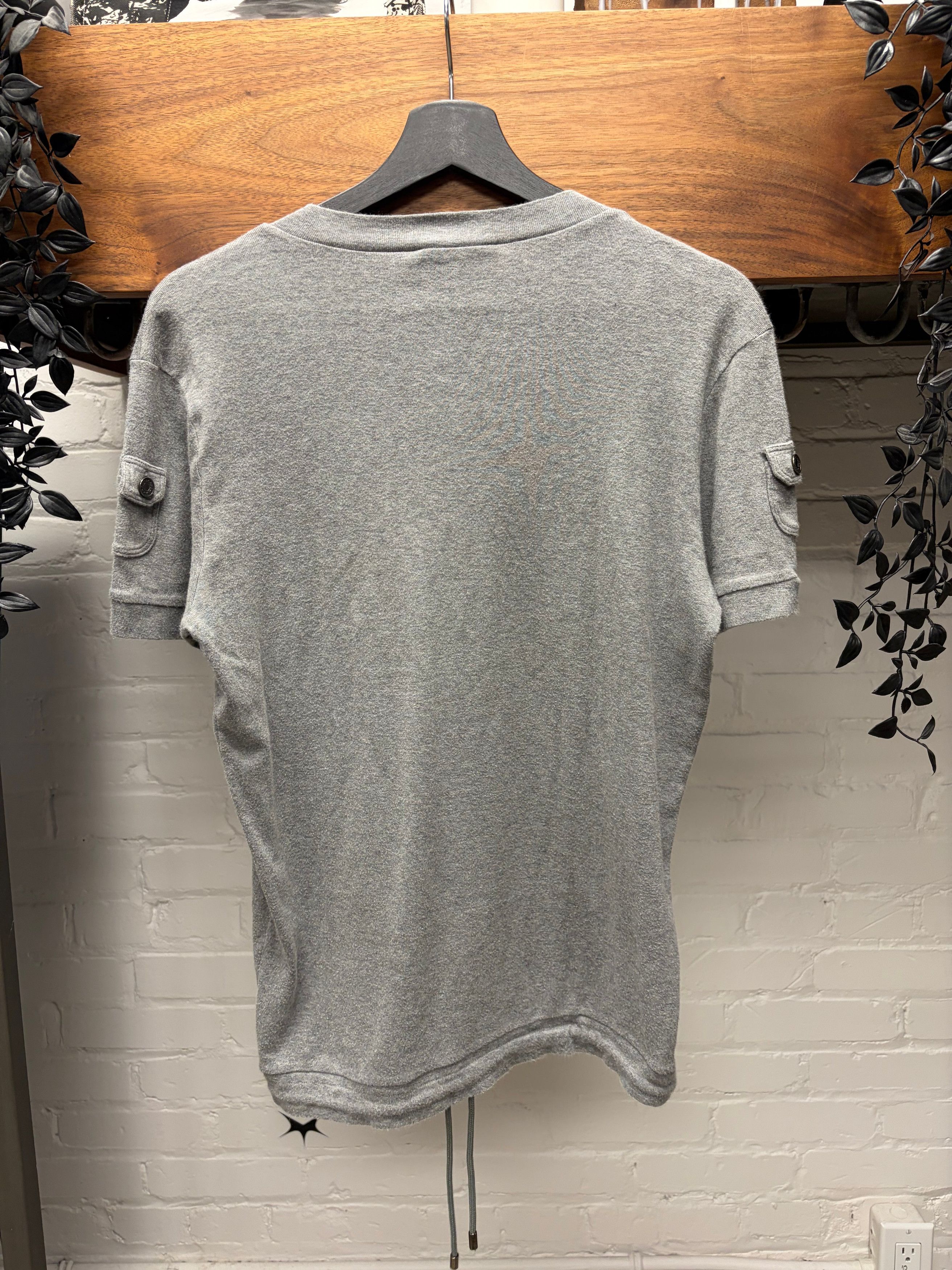 Dolce & Gabbana Dolce & Gabbana Mens Grey Jersey Cotton V-Neck Shirt Size US M / EU 48-50 / 2 - 4 Thumbnail