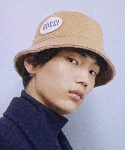 Gucci Gucci Felted Wool Bucket Hat with Patch Unisex Style L Size ONE SIZE - 2 Thumbnail
