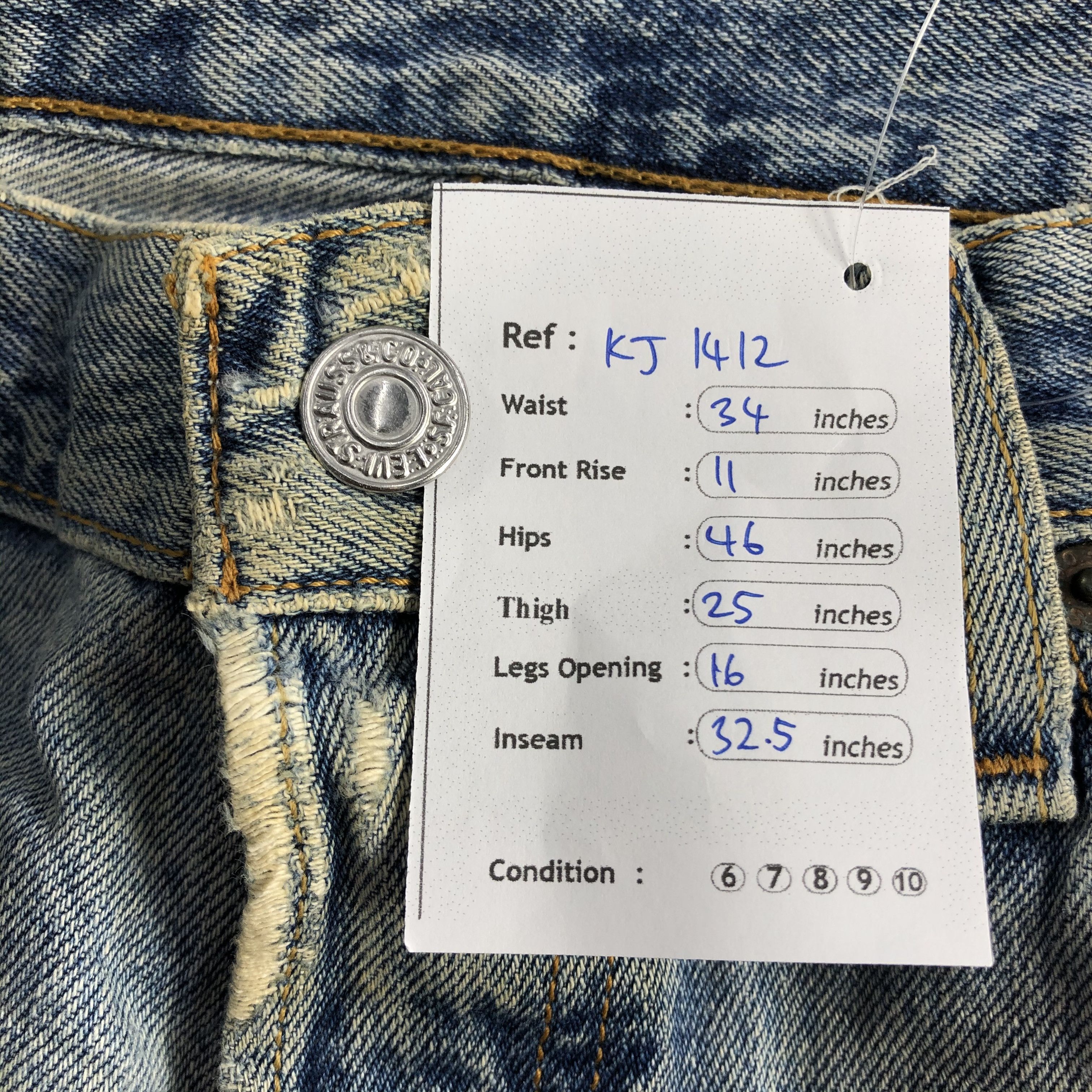Levi's Vintage Levis 501 Jeans Dirty Wash Denim Kj1412 Size US 34 / EU 50 - 19 Thumbnail