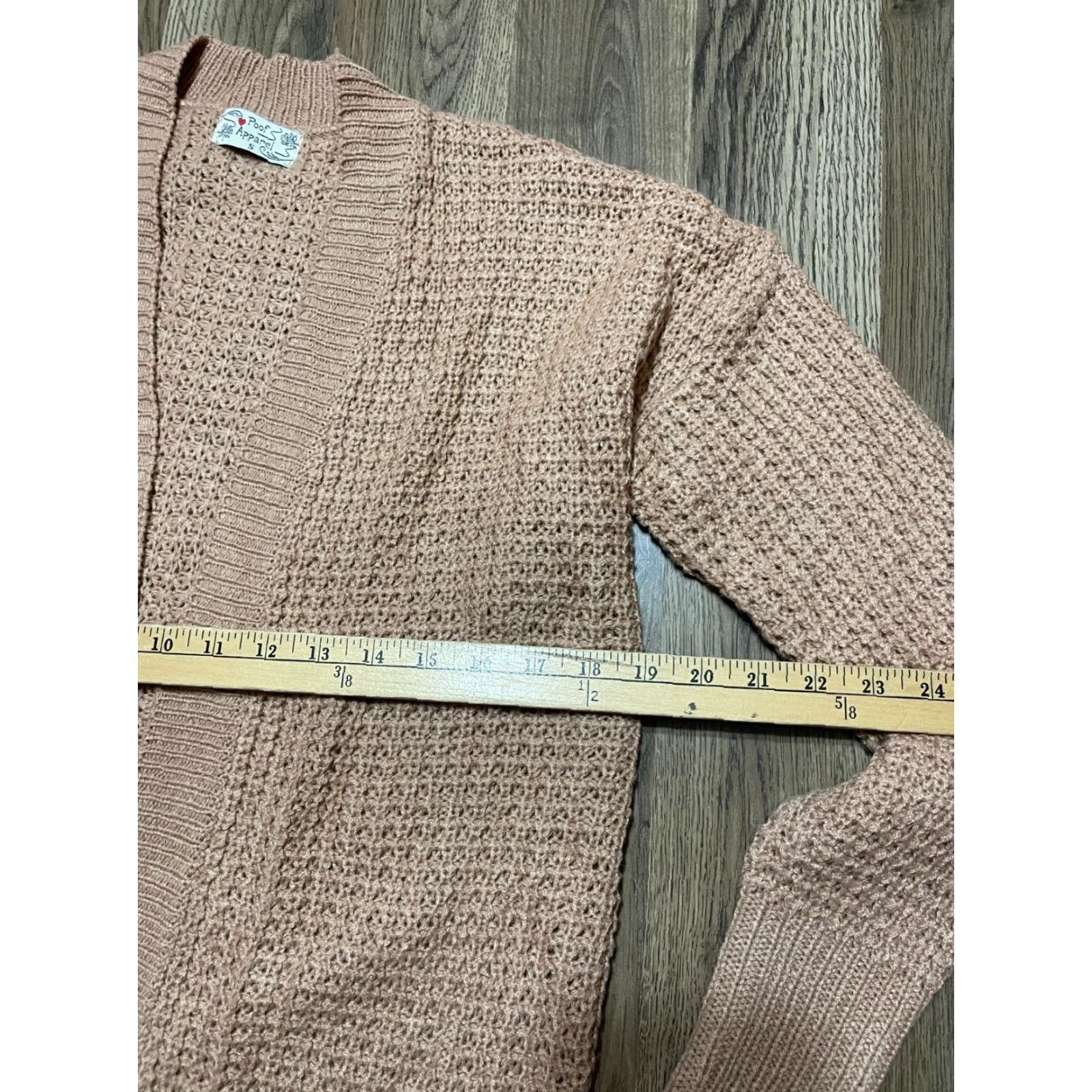 Vintage Poof Apparel Sweater Cardigan, Women's Size Small, Orange, Open Long Sleeve, Knit, Regular, Vintage No, Women, Poof, Sweater, Cardigan Size S / US 4 / IT 40 - 5 Thumbnail