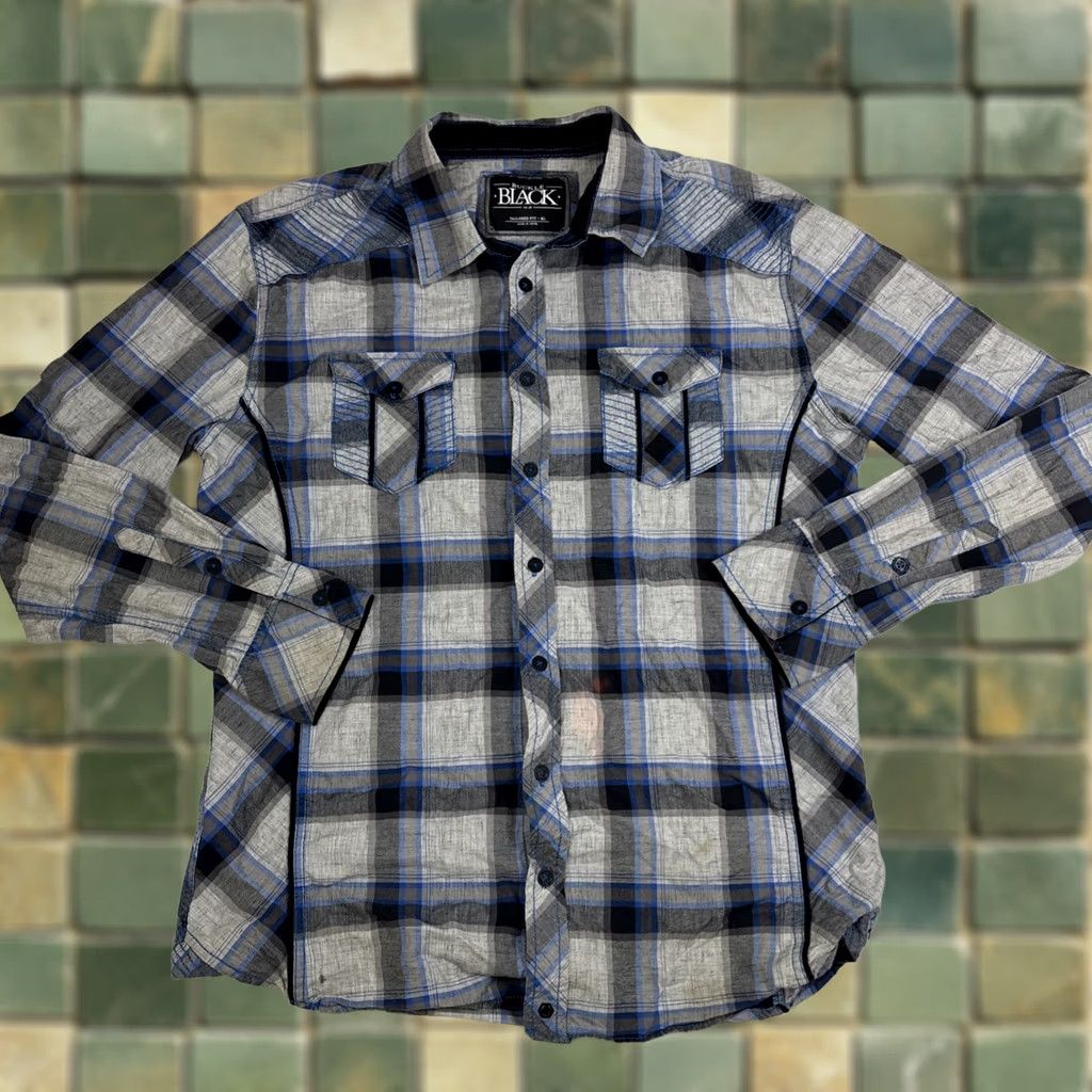 Buckle Black Buckle BKE Button-Up Shirt Men XL Plaid Blue Black White Long Sleeve Tailored Fit - Colorful, Pre-owned Excellent Size US XL / EU 56 / 4 - 1 Thumbnail