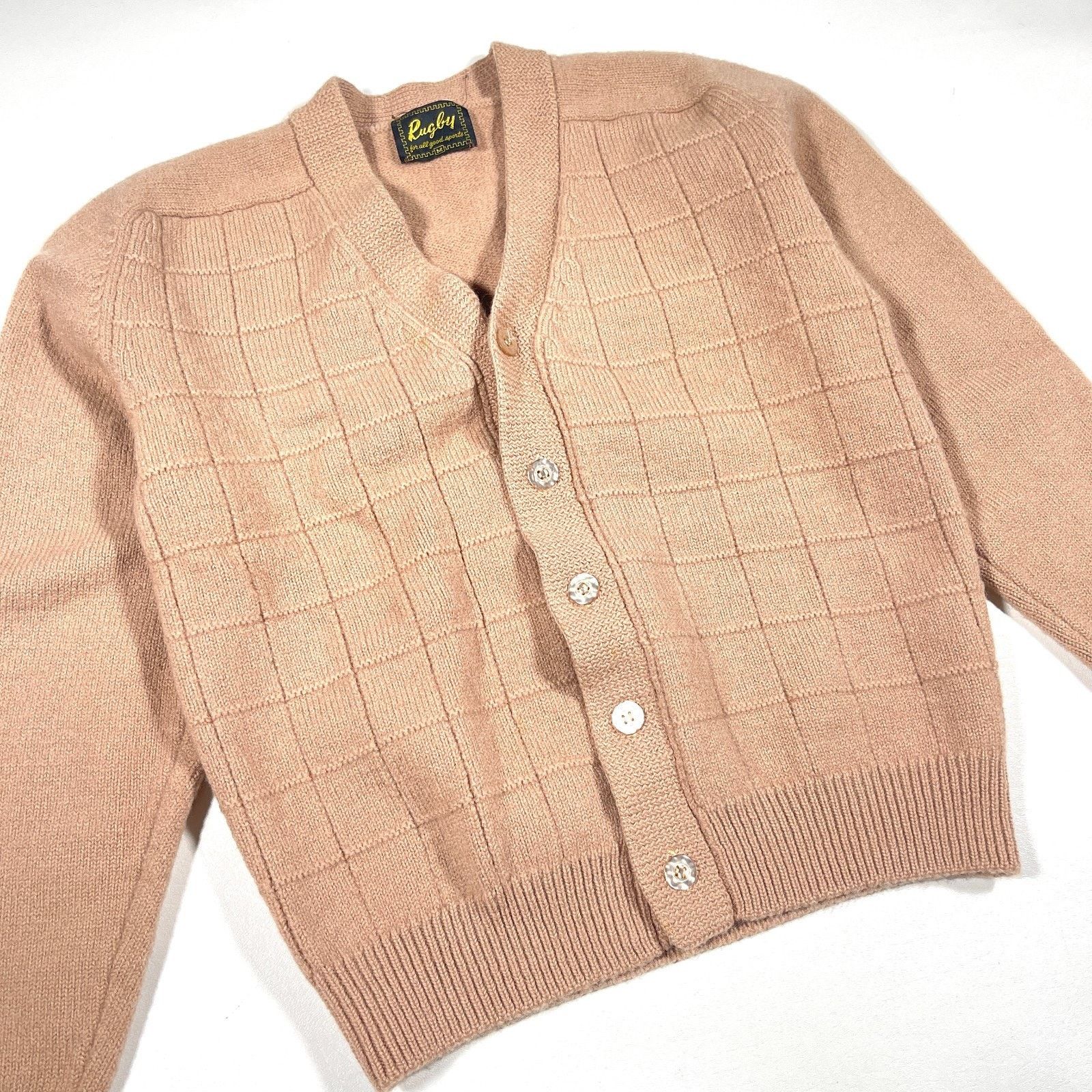 Vintage Vintage 80s Rugby Sports Brown Golf Cardigan Sweater Medium Size M / US 6-8 / IT 42-44 - 2 Thumbnail