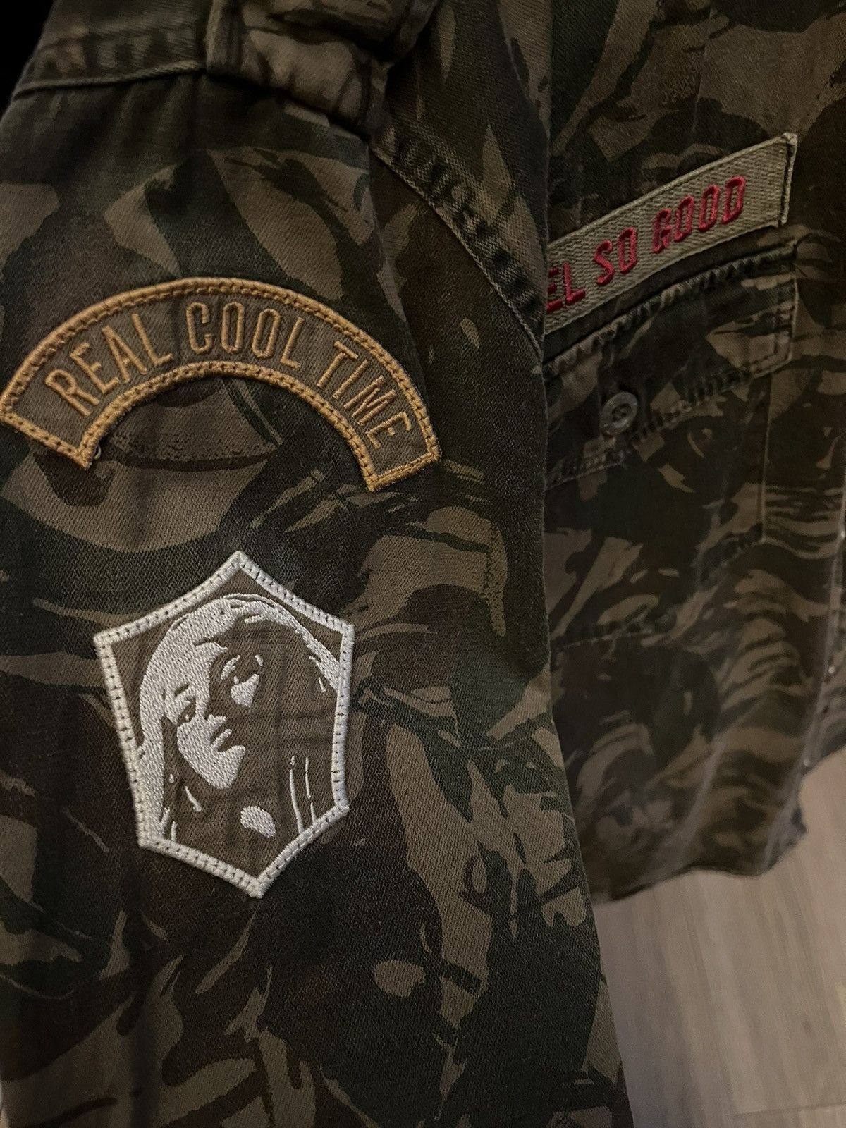 image of Hysteric Glamour Patch Work Camo Jacket () in Tree Camo, Men's (Size Medium)