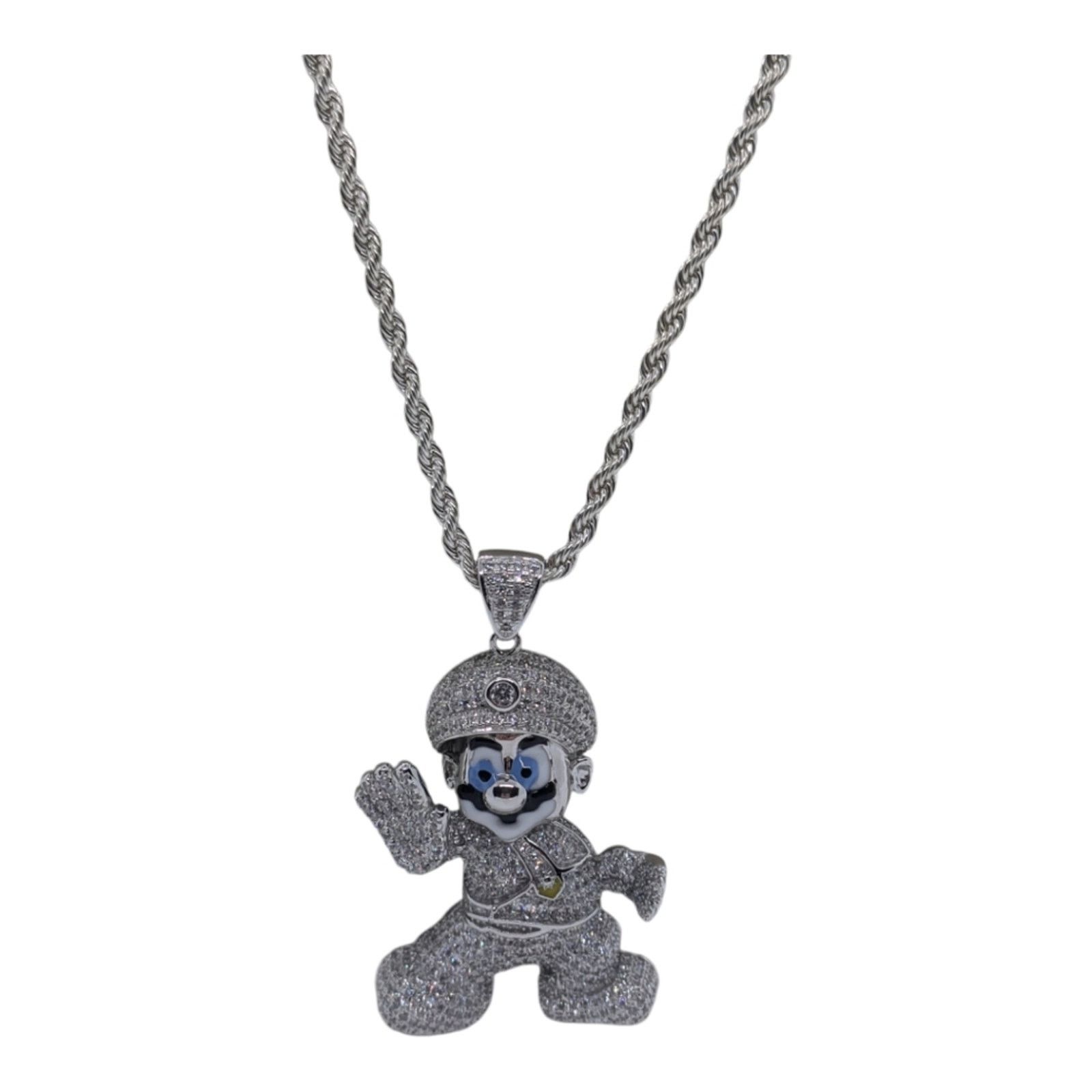 The Unbranded Brand 925 Sterling silver Super Mario Bros Pendant and Necklace Size ONE SIZE - 1 Thumbnail