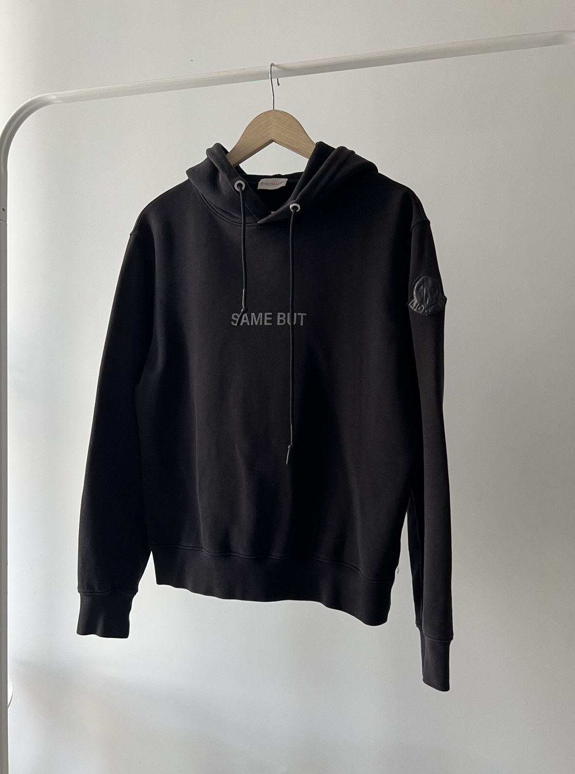 Moncler MONCLER Black Hoodie Same But Different Big Logo Patch Size US S / EU 44-46 / 1 - 2 Thumbnail