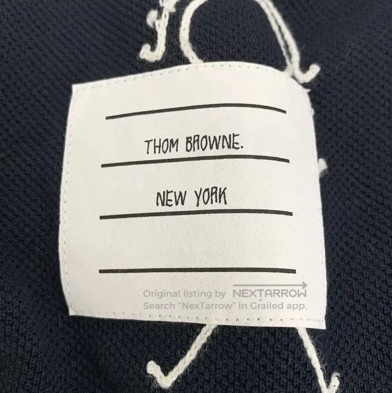 Thom Browne Thom Browne Women's Navy Cotton T-Shirt . Size S / US 4 / IT 40 - 5 Thumbnail