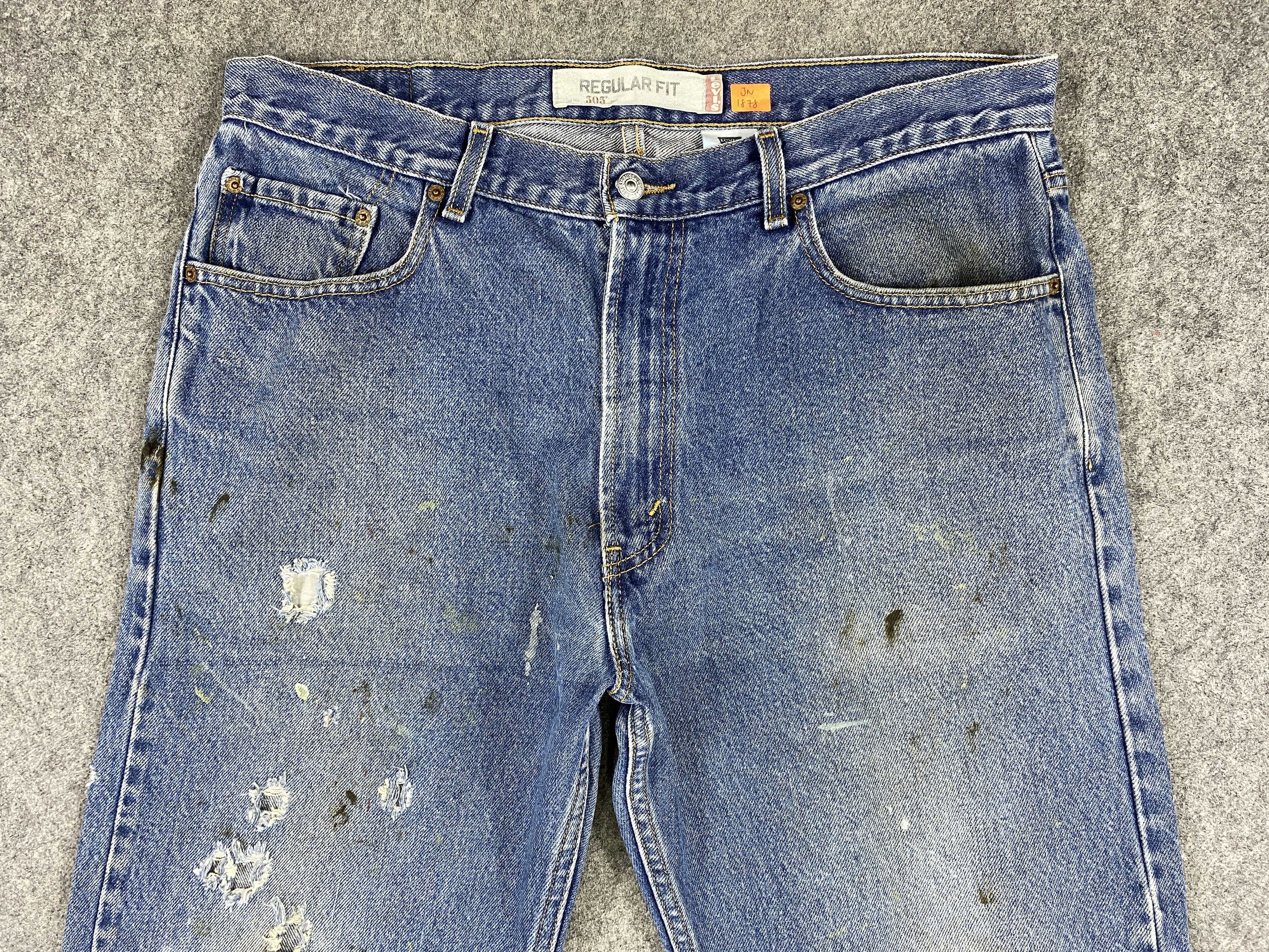 Levi's Dirty Blue Vintage Levi's 505 Jeans 37x36 Denim -JN1878 Size US 37 - 3 Thumbnail