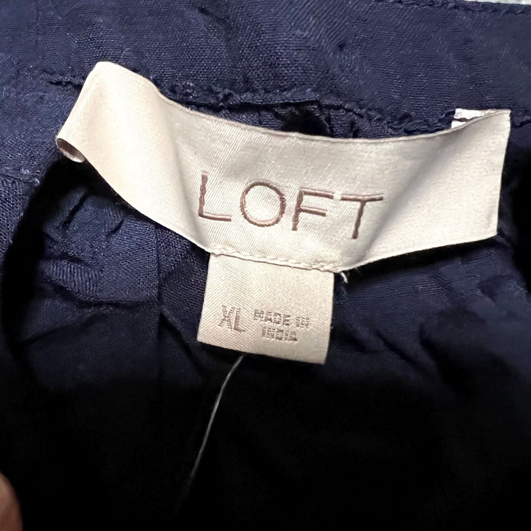 Loft LOFT Shirt Womens XL Blouse Embroidered Long Sleeve Navy Blue India Women XL Blouse Size XL / US 12-14 / IT 48-50 - 7 Thumbnail