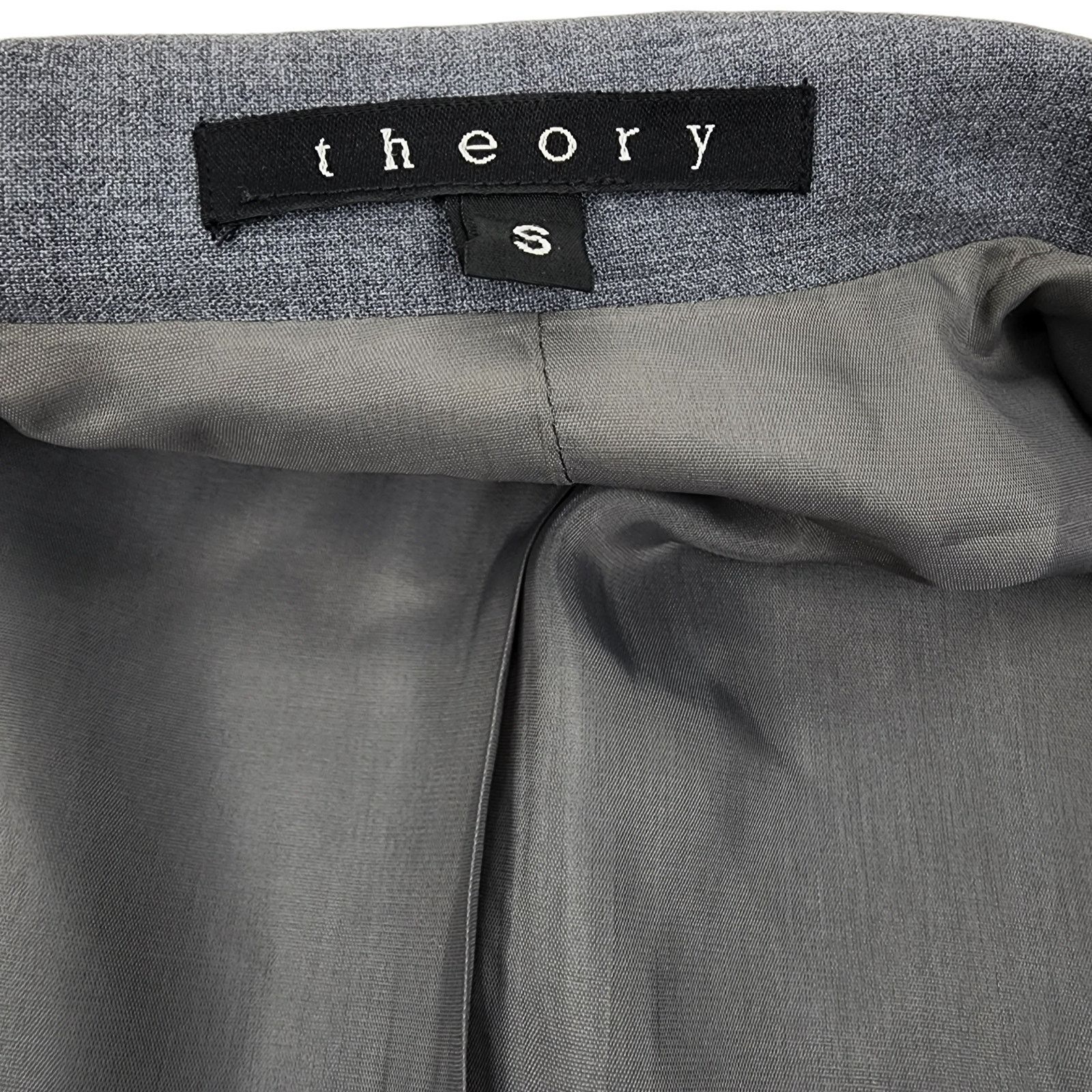 Theory Theory Wool Three Button Blazer Gray Lined Sealed Pockets S Size S / US 4 / IT 40 - 7 Thumbnail