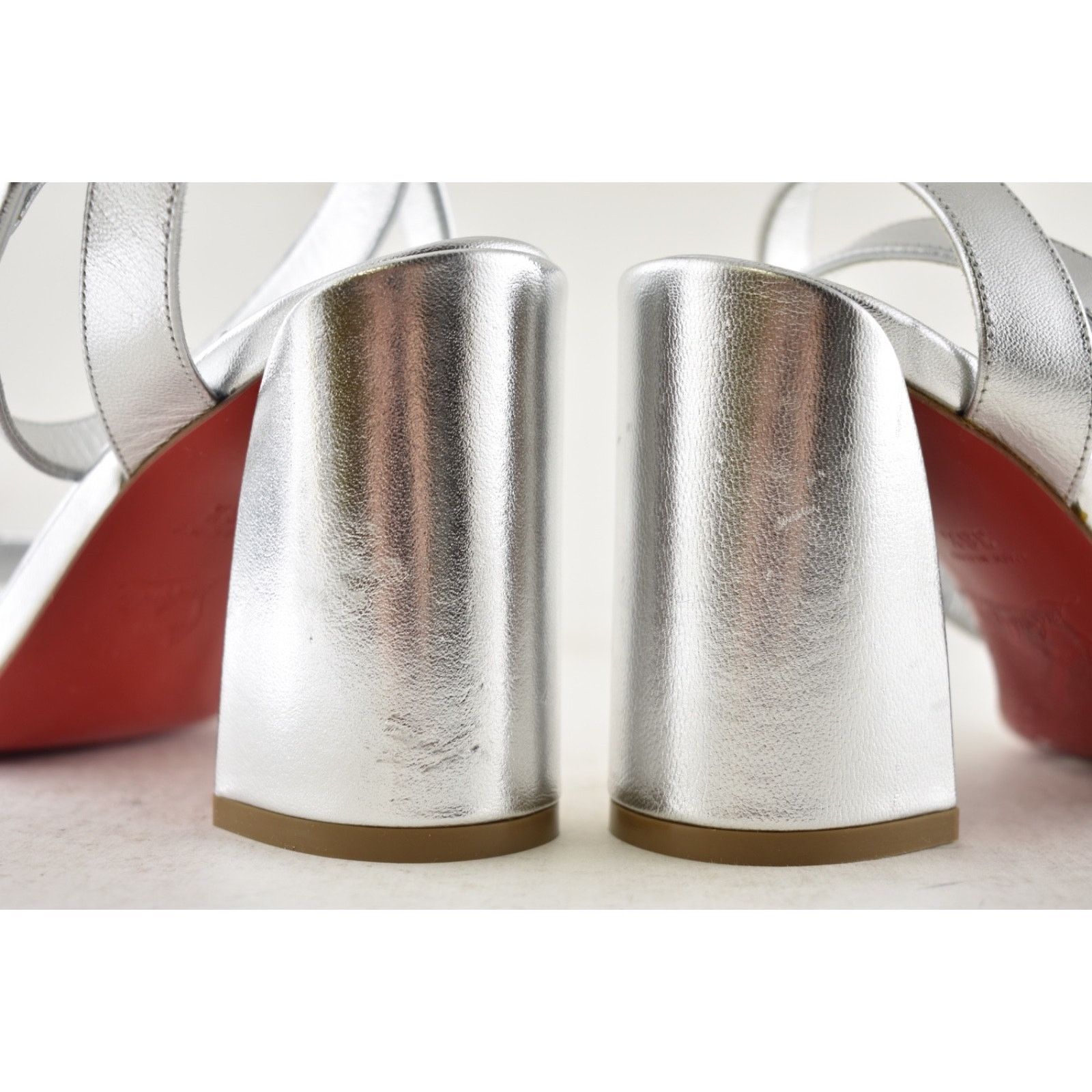 Christian Louboutin Christian Louboutin Miss Sabina 85 Silver Block Heel 36.5 Size US 6.5 / IT 36.5 - 15 Thumbnail