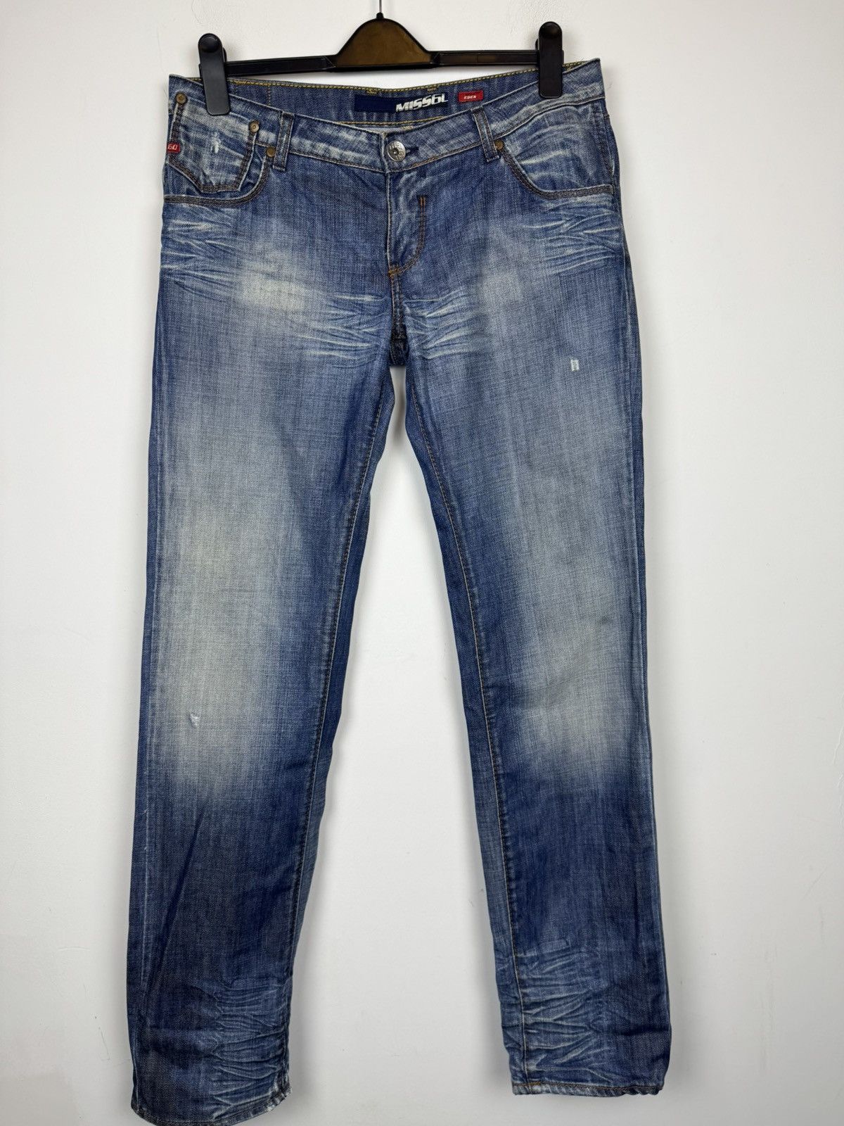 Miss Sixty Vintage 2000’s Miss Sixty Faded Distressed Denim Jeans Size 32" / US 10 / IT 46 - 1 Thumbnail