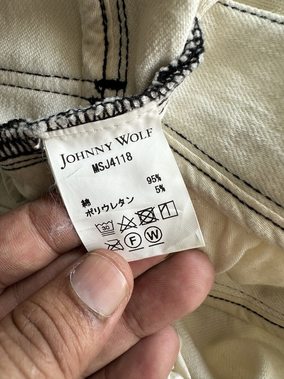 BUFFALO BOBS SS14 Johnny Wolf whiskered Detroit slim denim jrock vkei Size US 31 - 20 Thumbnail
