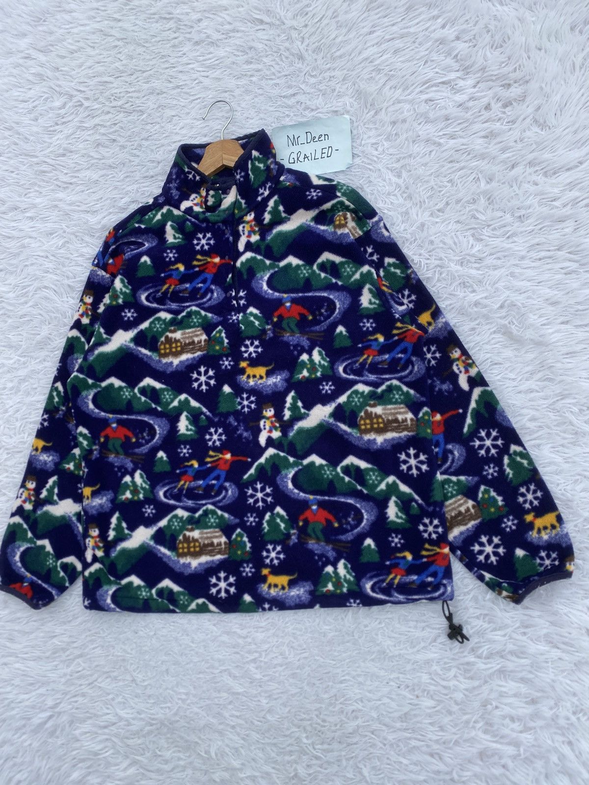 L.L. Bean Rare Vintage L.L Bean Christmas Fleece Pull Over Sweater Size US L / EU 52-54 / 3 - 3 Thumbnail