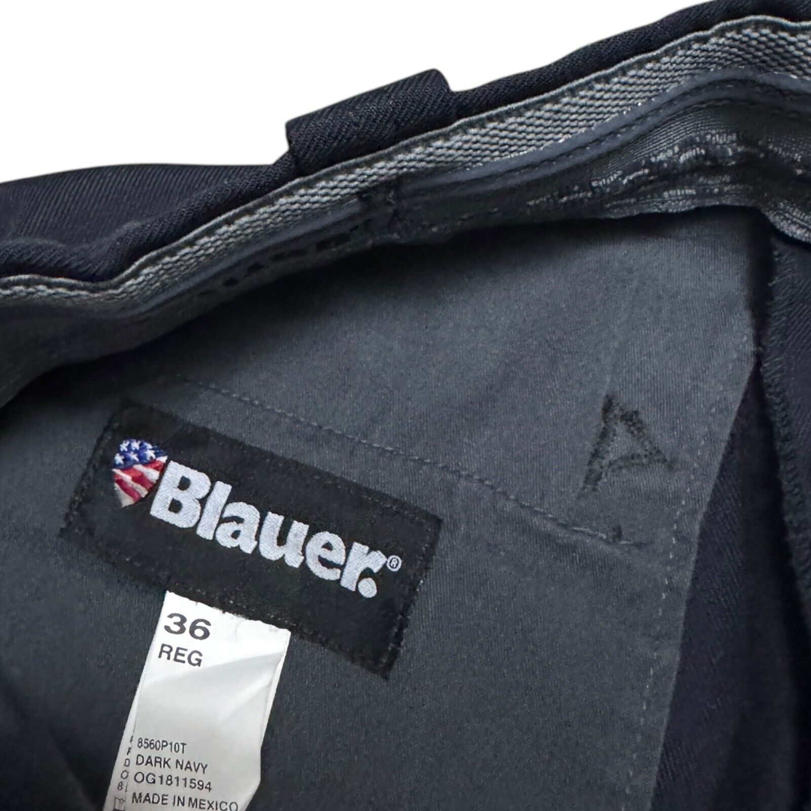 Designer BLAUER Pleated Navy Blue Pocket Work Straight Pants 34x30 Size US 34 / EU 50 - 2 Thumbnail