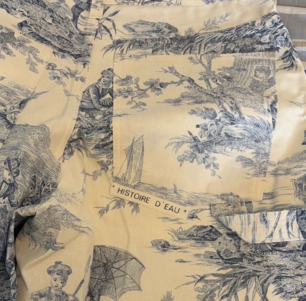 Other RARE PIECE - Not Too Ballsy Blue White Scenic Print Pants Size US 34 / EU 50 - 7 Thumbnail