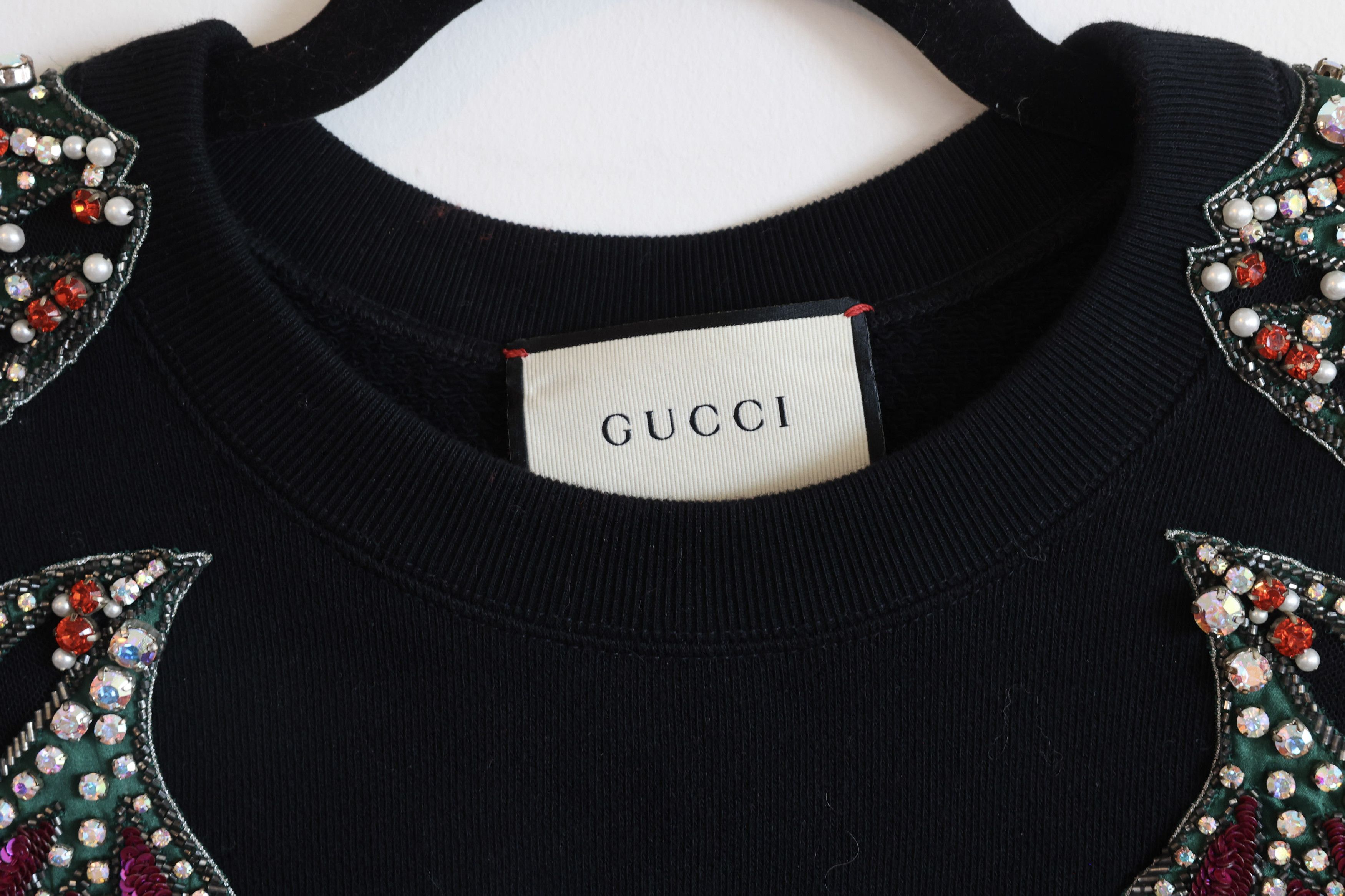 Gucci Gucci Crystal Embellished Crewneck Women's Size S / US 4 / IT 40 - 4 Thumbnail