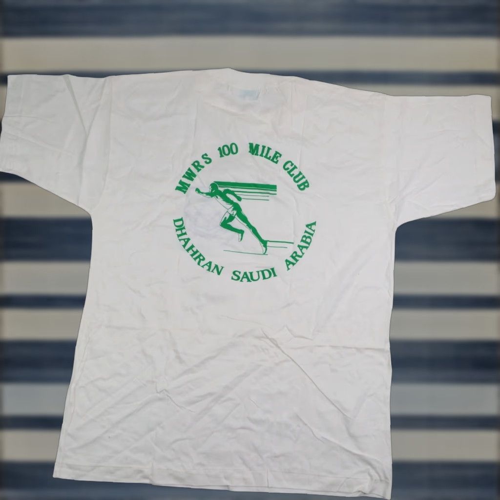 Vintage VINTAGE 90s 4404th Composite Wing (P) Saudi Arabia 100 Mile Club T Shirt Large Mens White XXL 100 Mile Club 90s Vintage Shirt Size US L / EU 52-54 / 3 - 1 Thumbnail