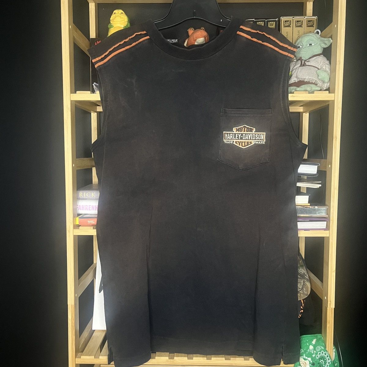 Harley Davidson Pocket Logo Embroidered Sun Faded Tank Top Size Medium Size US M / EU 48-50 / 2 - 1 Thumbnail