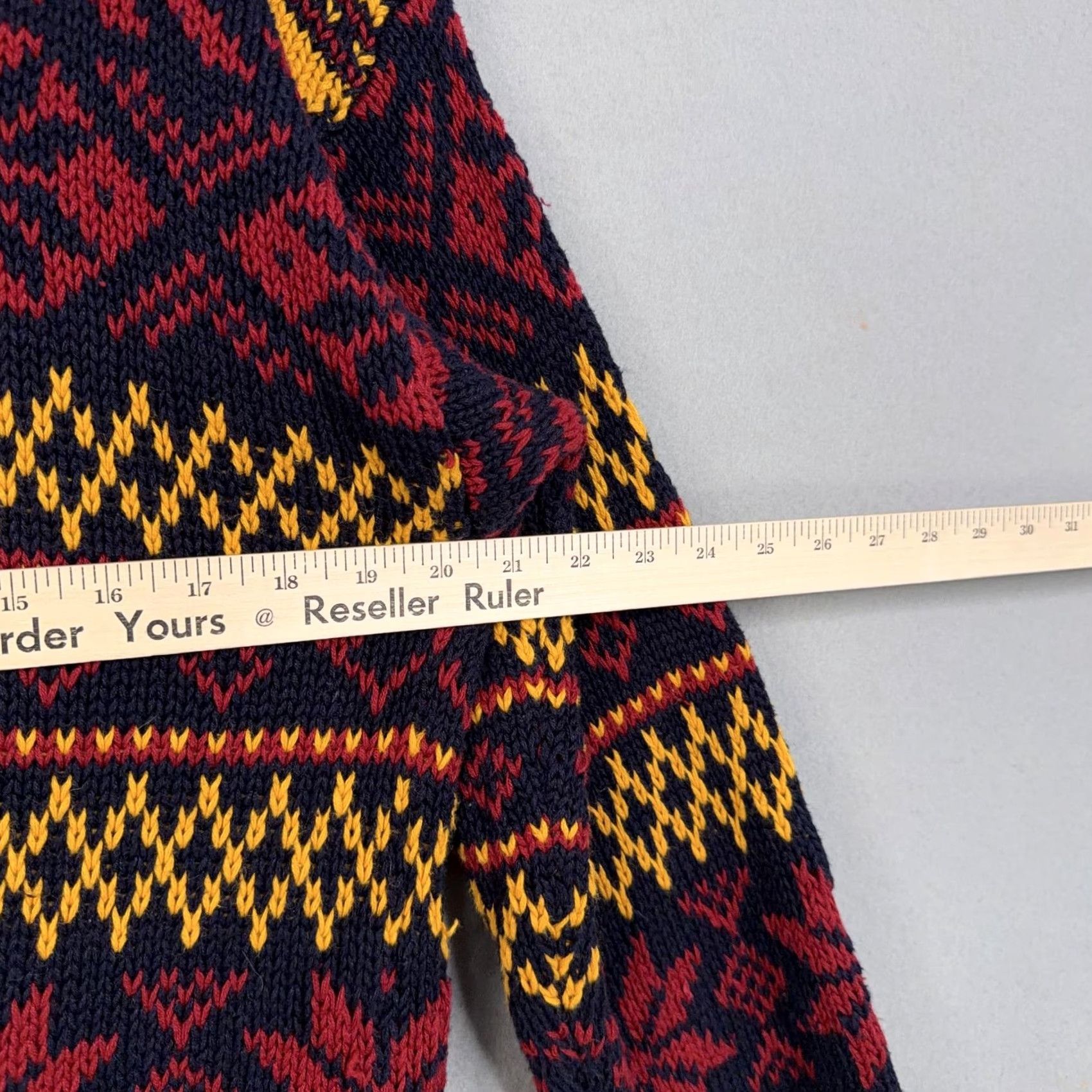 Vintage VINTAGE Woods & Gray Cardigan Sweater Mens M Navy Fair Isle Holiday 90s Mens Size US M / EU 48-50 / 2 - 7 Thumbnail