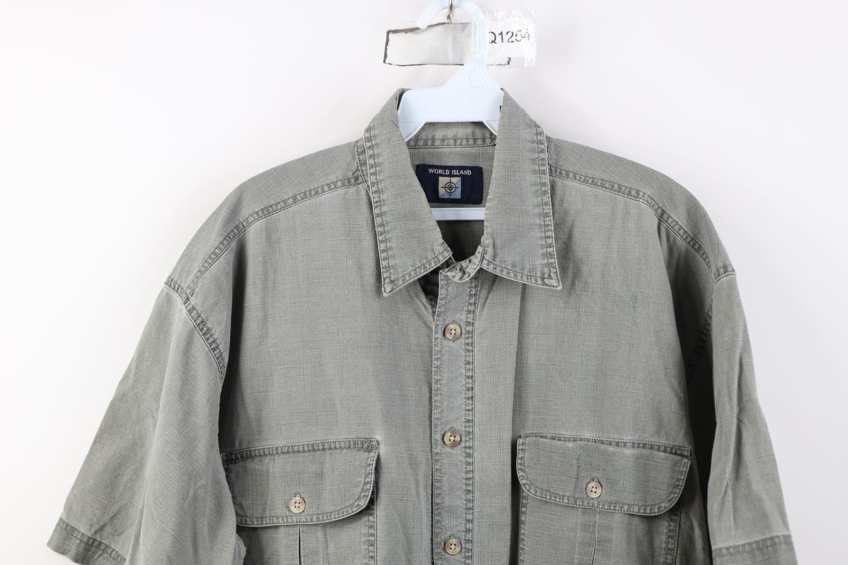 Vintage Vintage 90s Streetwear Stonewash Short Sleeve Collared Shirt Size US L / EU 52-54 / 3 - 2 Thumbnail