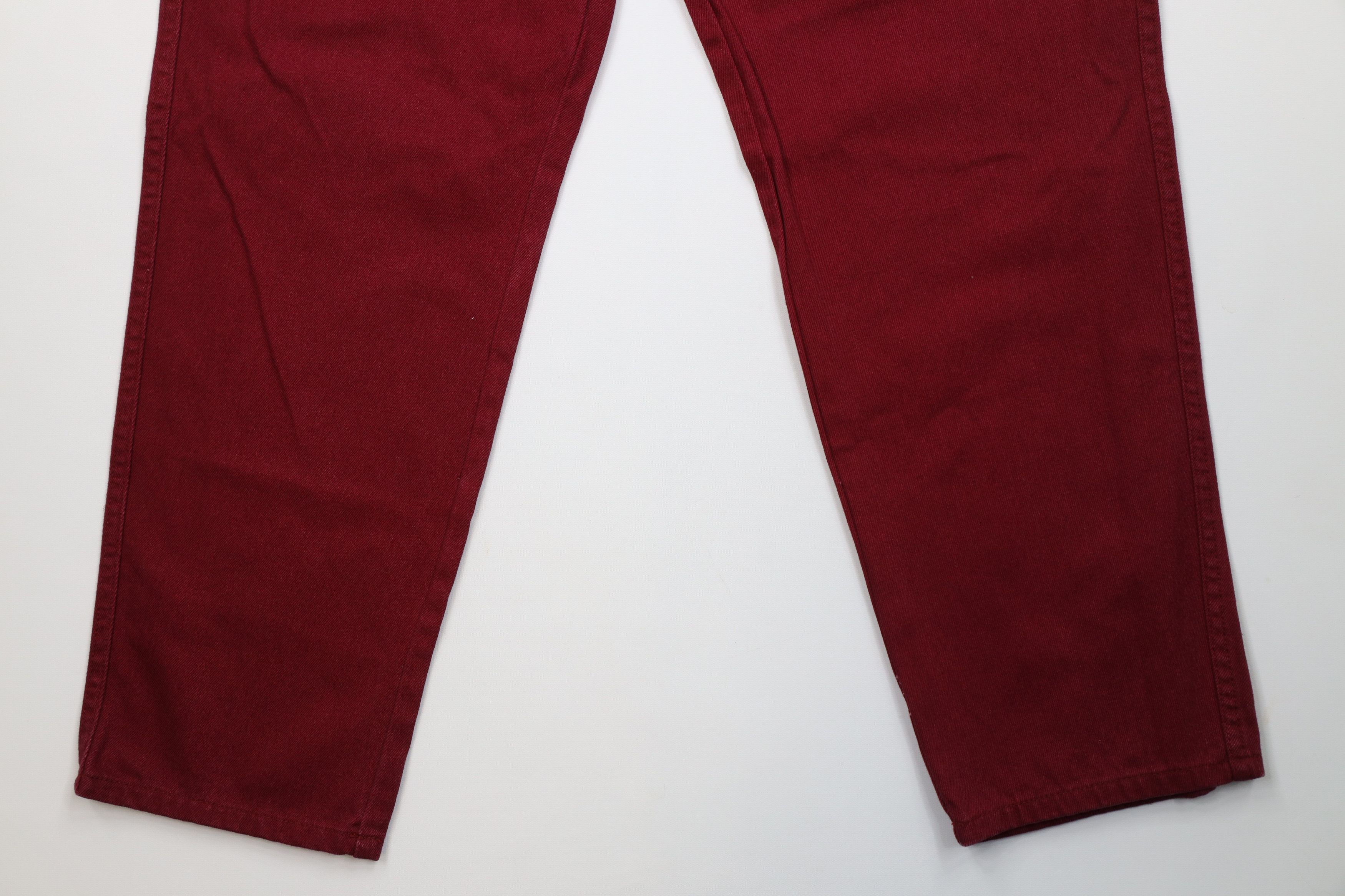 Vintage Deadstock Vintage 90s Streetwear Skateboard Jeans Burgundy Size US 32 / EU 48 - 4 Thumbnail