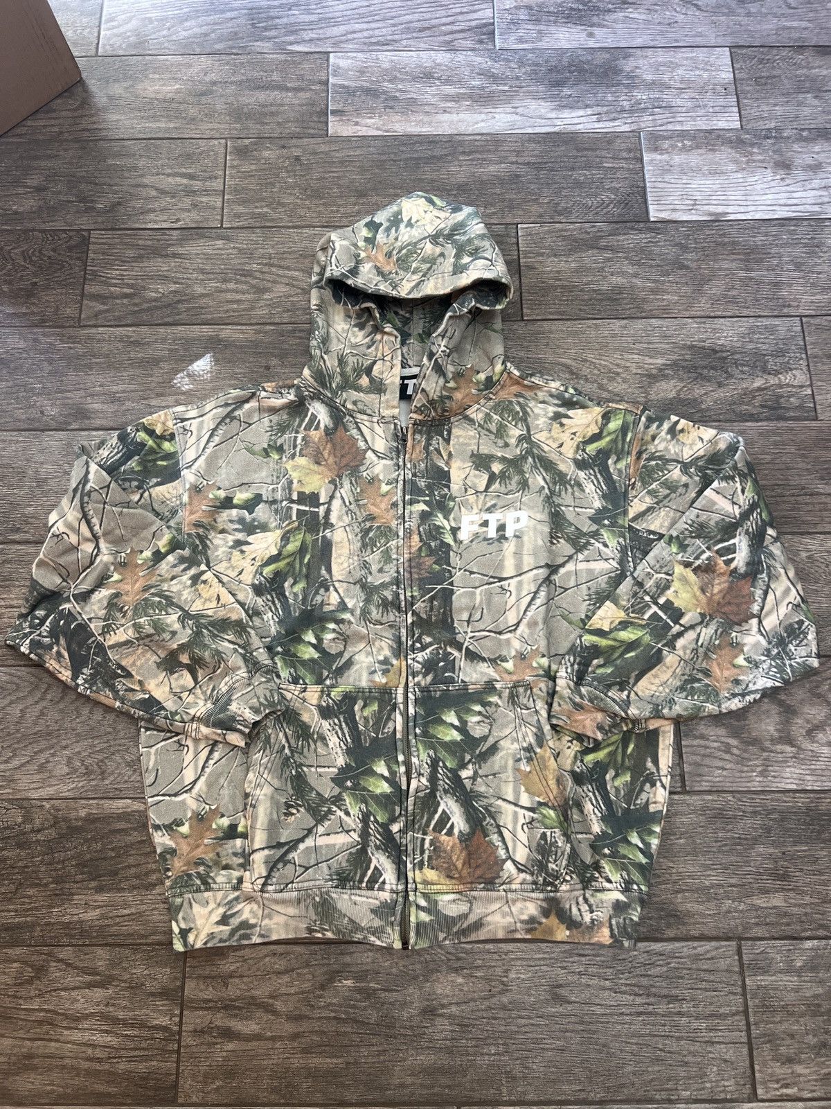 Fuck The Population FTP Tree Camo Zip Up Hoodie | Grailed