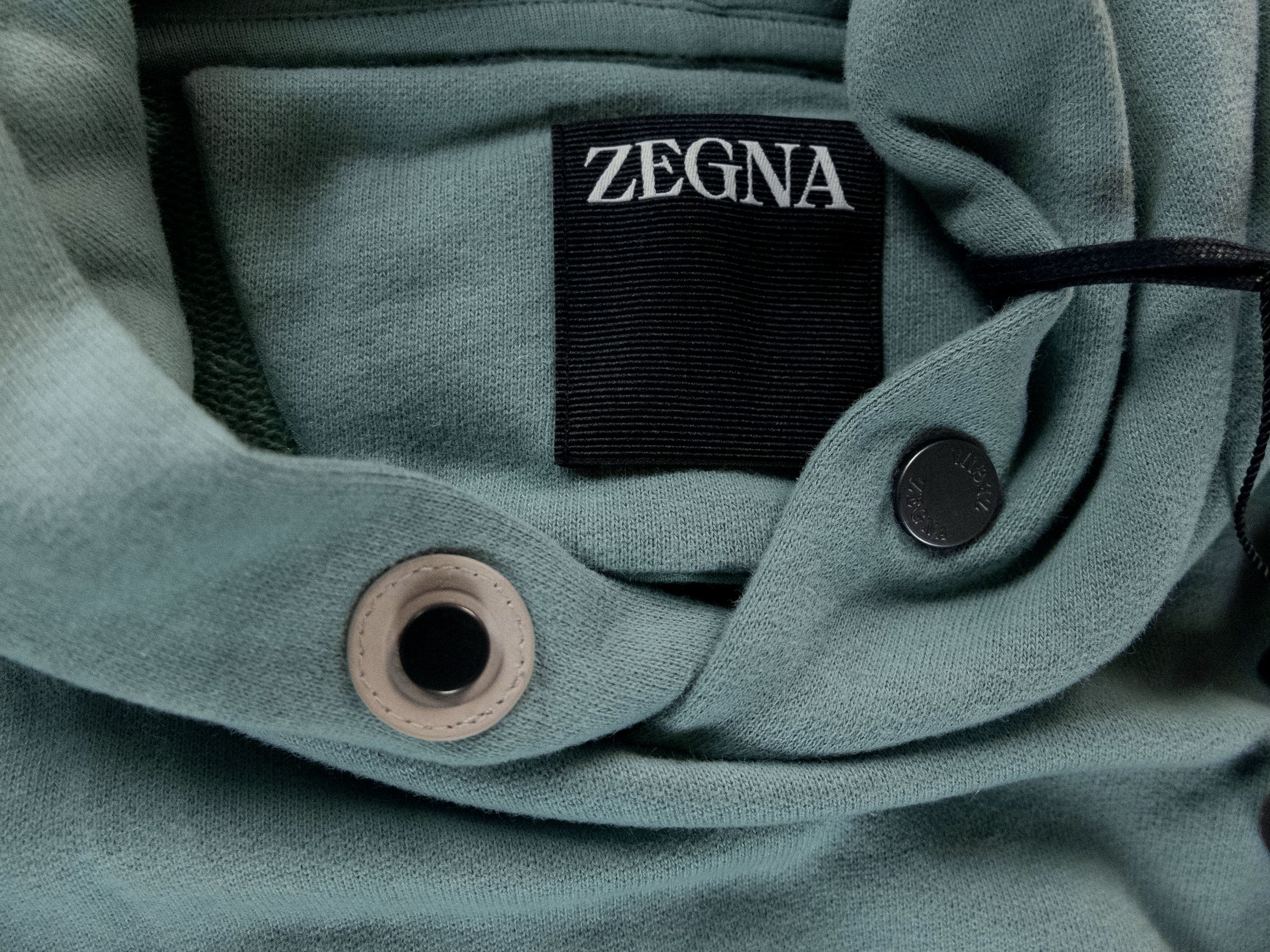 Ermenegildo Zegna ZEGNA green cotton cashmere hoodie sweatshirt Medium Size US M / EU 48-50 / 2 - 6 Thumbnail