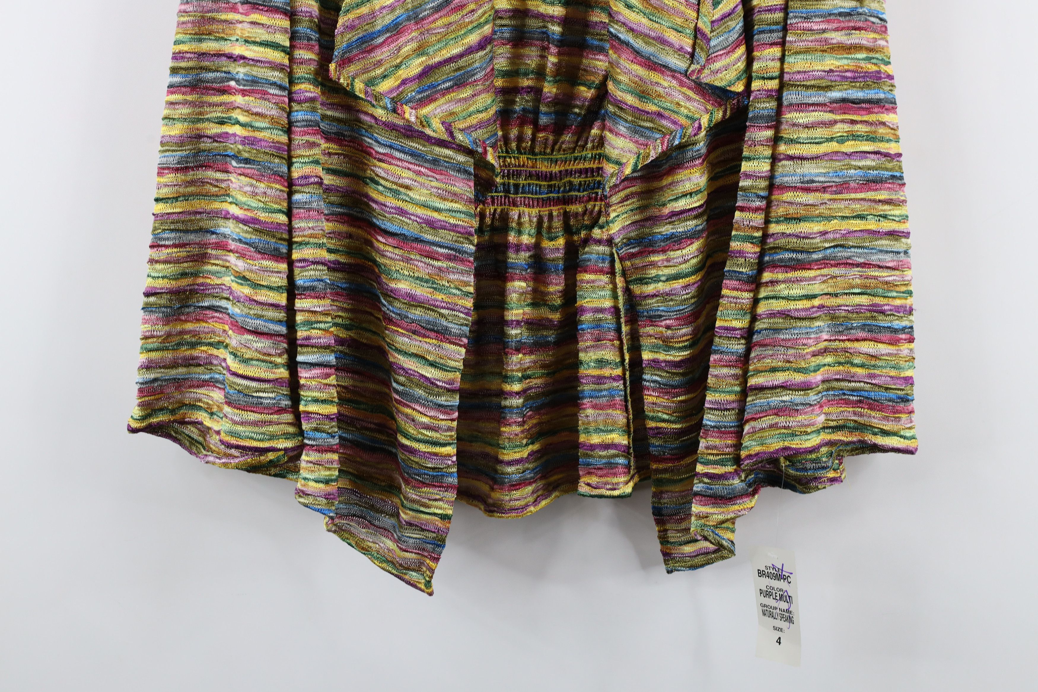 Vintage Deadstock Vintage 90s Style Knit Open Front Cardigan Sweater Size S / US 4 / IT 40 - 3 Thumbnail