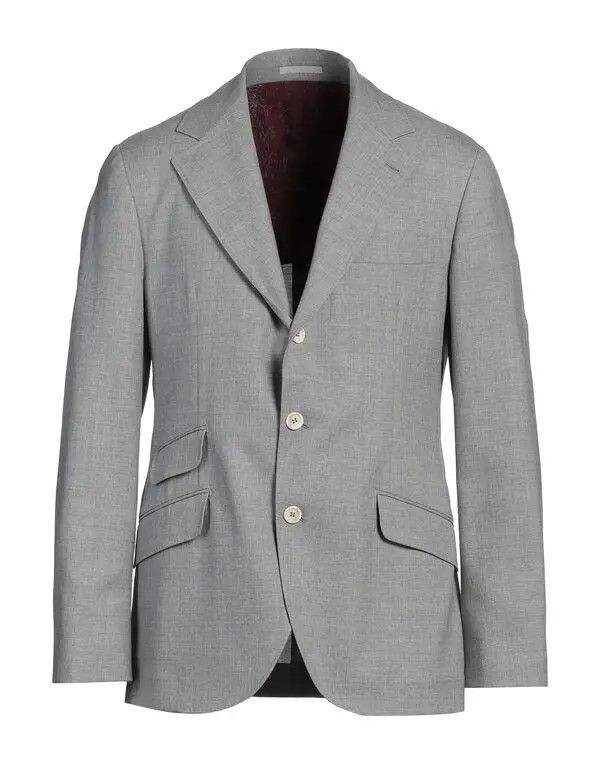 Brunello Cucinelli o1y0526 Single-breasted Blazer in Gray Size US M / EU 48-50 / 2 - 1 Thumbnail