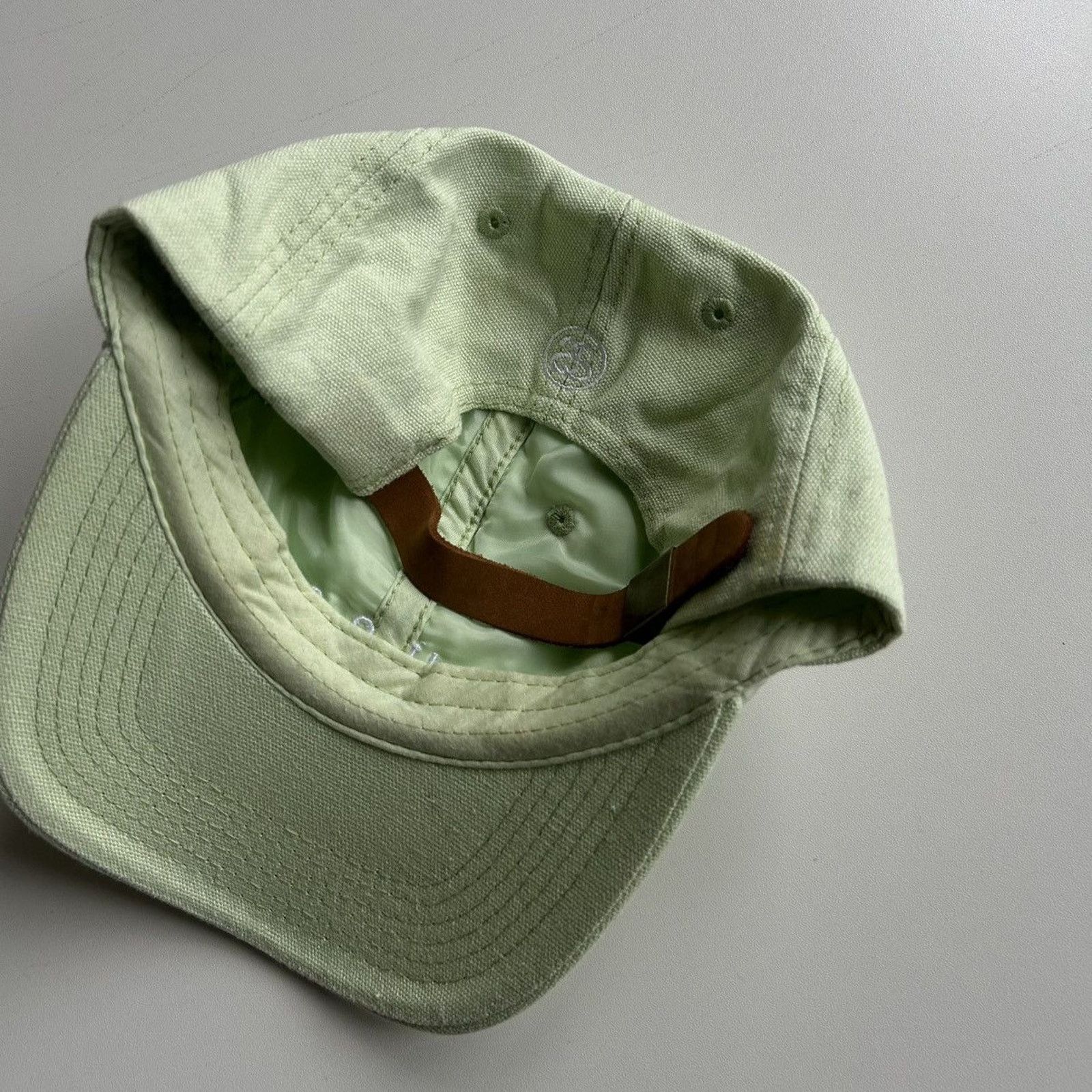 Stussy Stussy Strap Back Hat Cap OSFA Lime Green Y2K Spell Out Rare Size ONE SIZE - 5 Thumbnail
