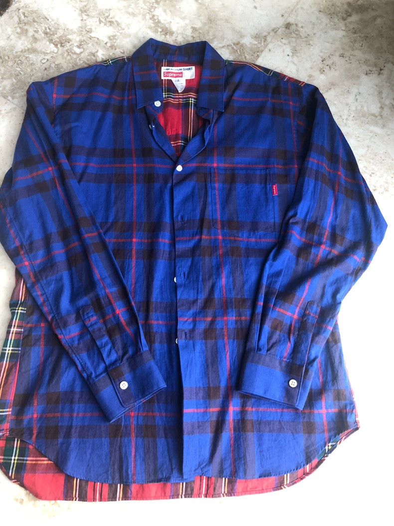 Comme des Garcons Comme Des Garcons Co-branded Shirt Color Blue Red Checks Size US S / EU 44-46 / 1 - 2 Thumbnail