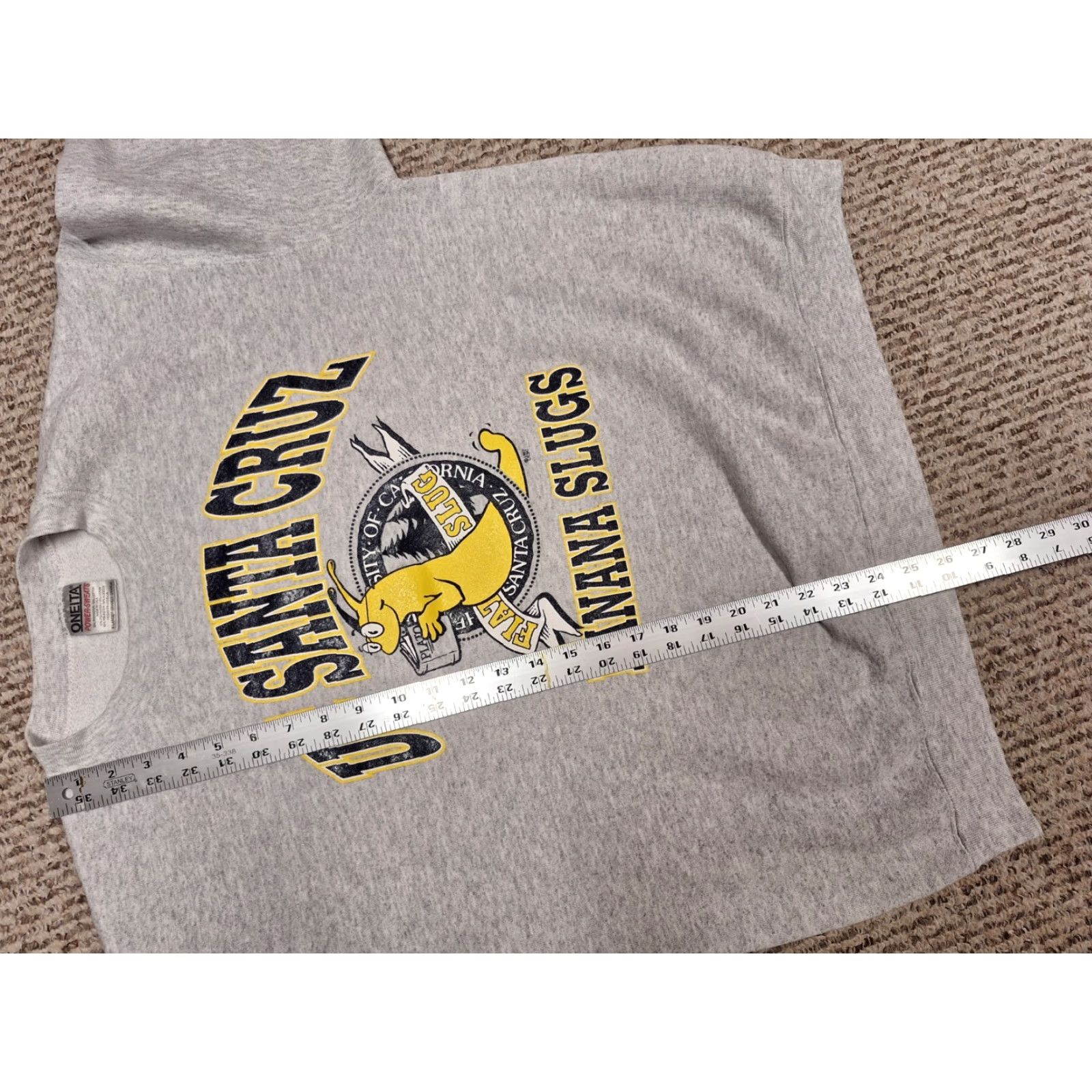 Vintage VINTAGE 90s UC SANTA CRUZ Pulp Fiction Banana Slugs CA Rare Sweatshirt XL Gray Men Regular Crew Neck Pullover Size US XL / EU 56 / 4 - 4 Thumbnail