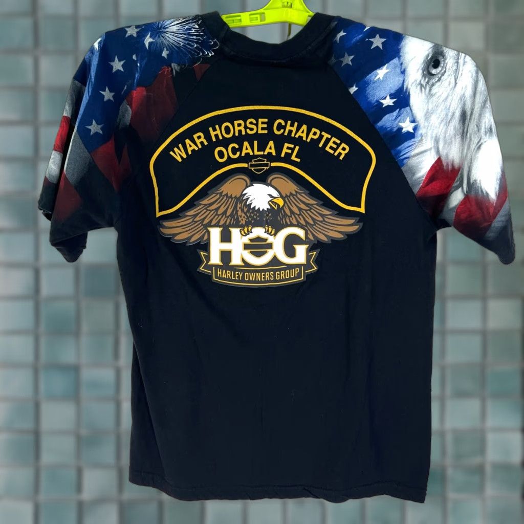 Harley Davidson Harley-Davidson HOG Ocala FL Biker T-Shirt Mens Size M Black Graphic 90s Size US M / EU 48-50 / 2 - 1 Thumbnail