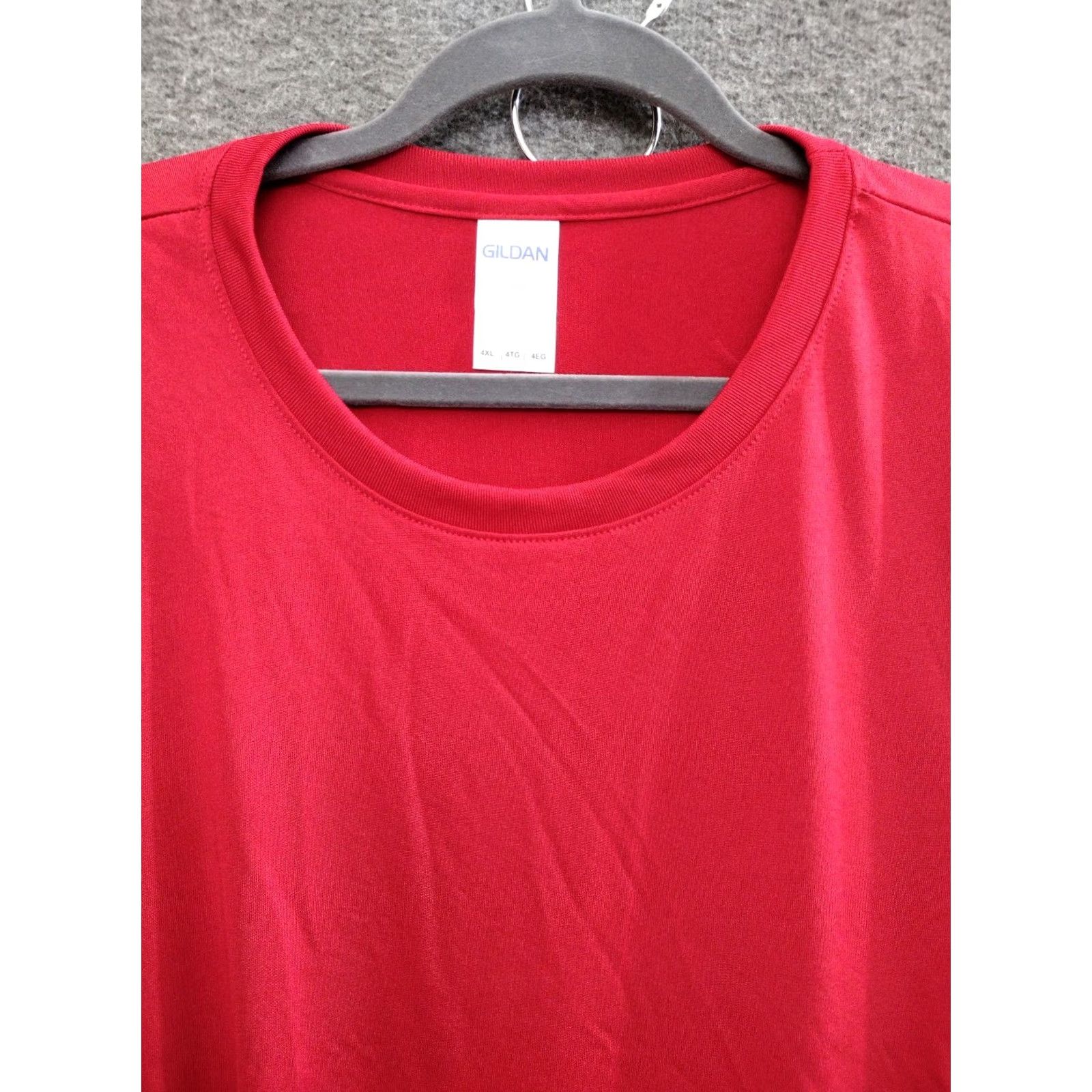 Gildan Gildan Performance Adult Crew Neck Short Sleeve Red Tee T-Shirt 4XL Size US XXL / EU 58 / 5 - 3 Thumbnail