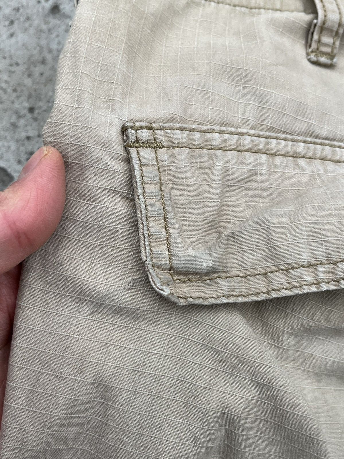Carhartt × Carhartt Wip 90s Carhartt Double Knee Cargo Faded Distressed Pants Y2K Size US 36 / EU 52 - 15 Thumbnail