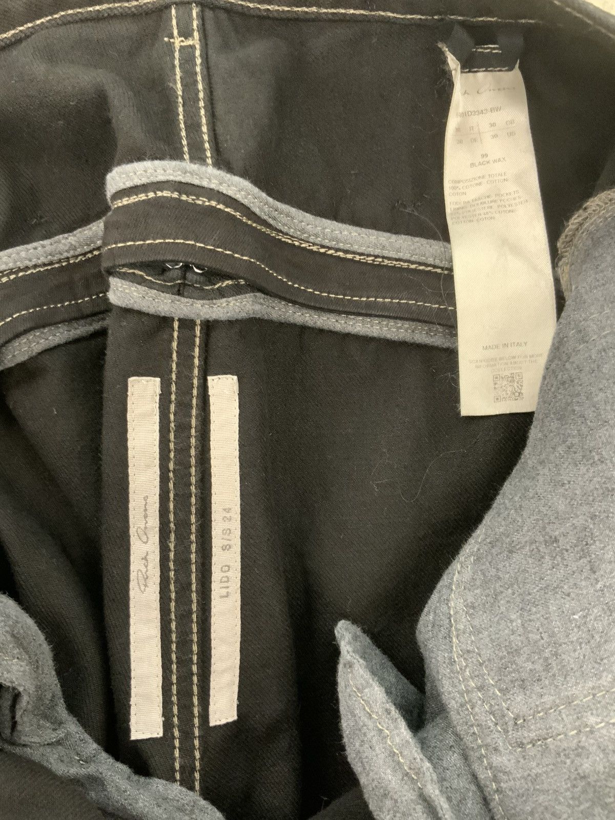 Rick Owens RICK OWENS MAINLINE SS24 LIDO WAXED BANANA DENIM JEANS PANTS Size US 30 / EU 46 - 3 Thumbnail