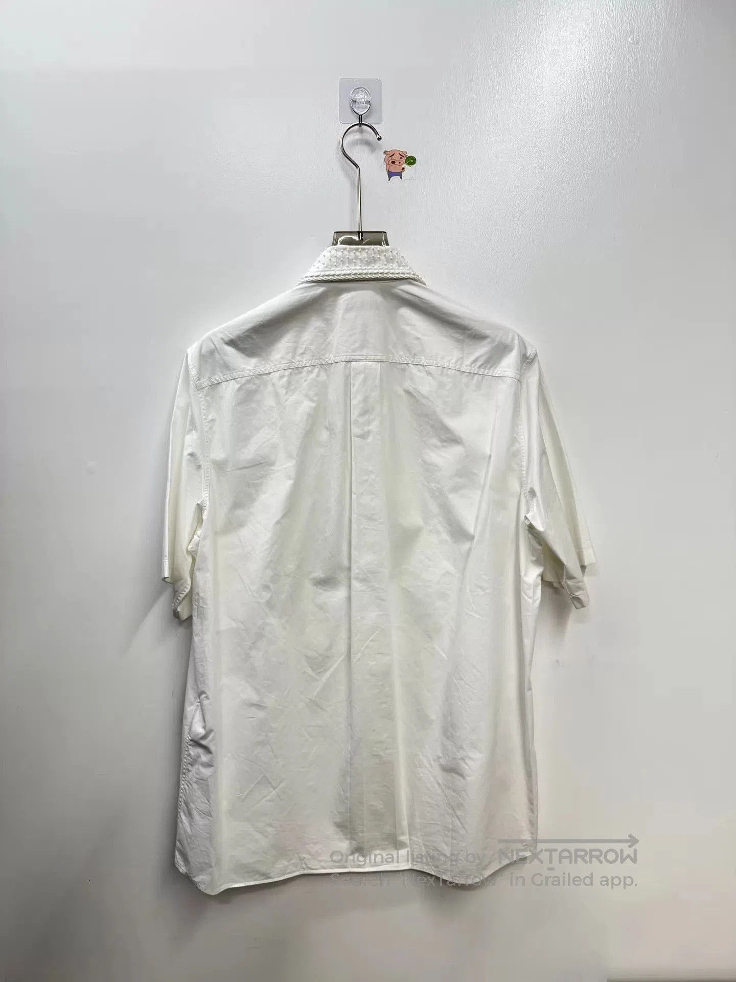 Valentino White Short Sleeve Button-Down Shirt. Size US M / EU 48-50 / 2 - 4 Thumbnail