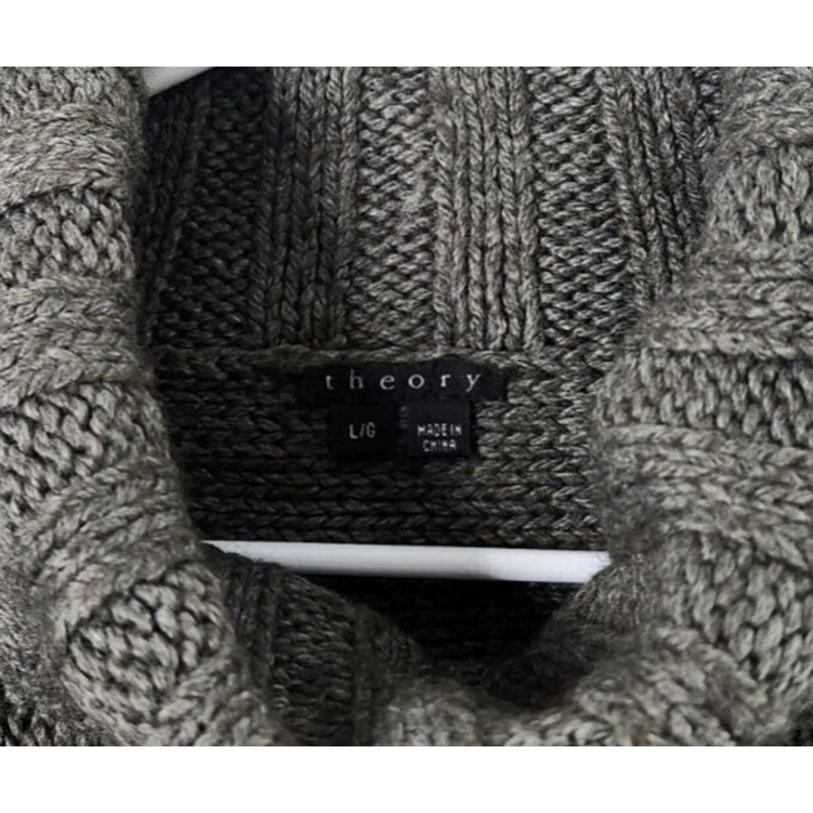 Theory Theory Womens L Wool Mohair Turtleneck Sweater Cable Knit Sleeveless Size L / US 10 / IT 46 - 5 Thumbnail