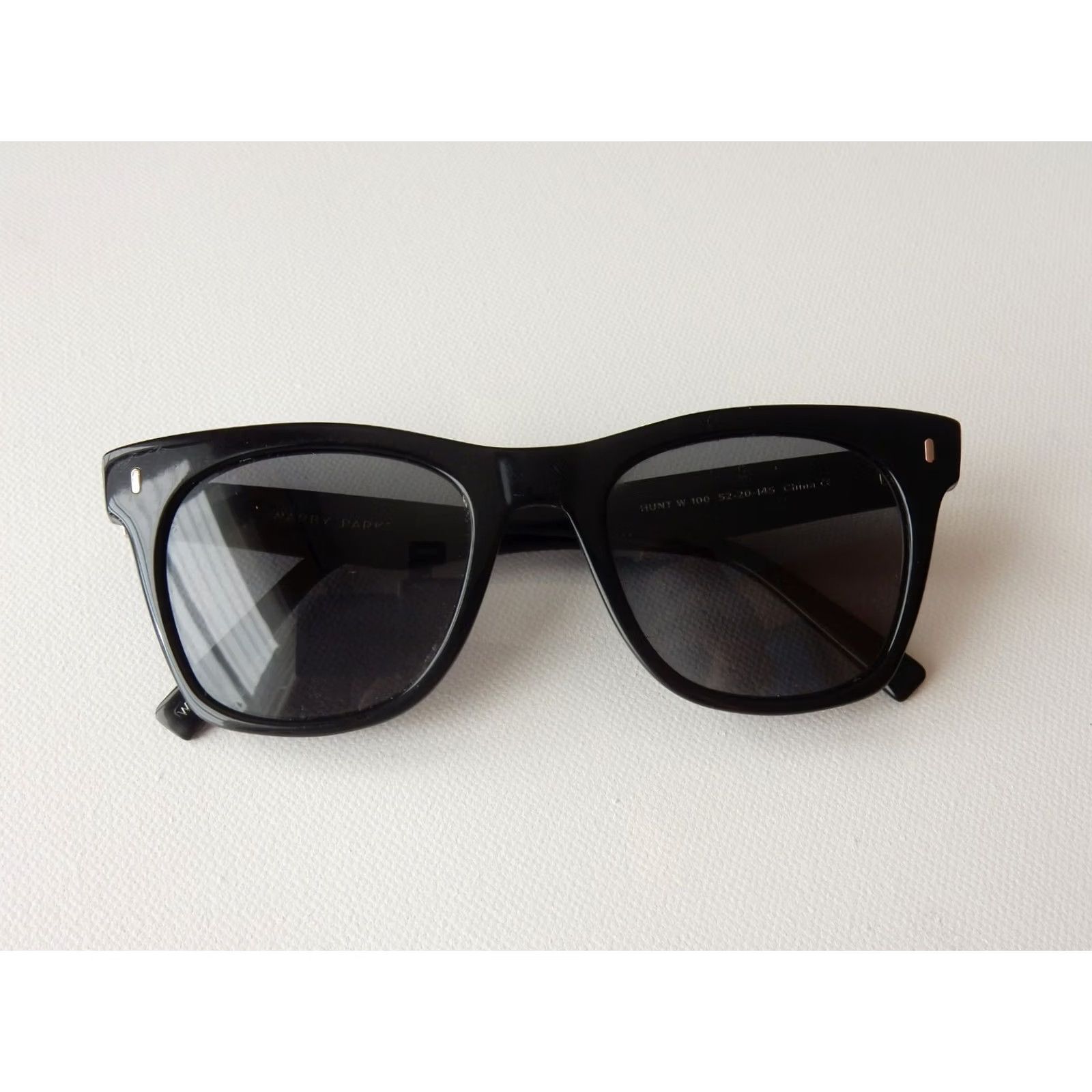 Parker VINTAGE Warby Parker Sunglasses FRAMES ONLY 52[]20 145 Hunt W 100 Black Men Sunglasses Size ONE SIZE - 4 Thumbnail