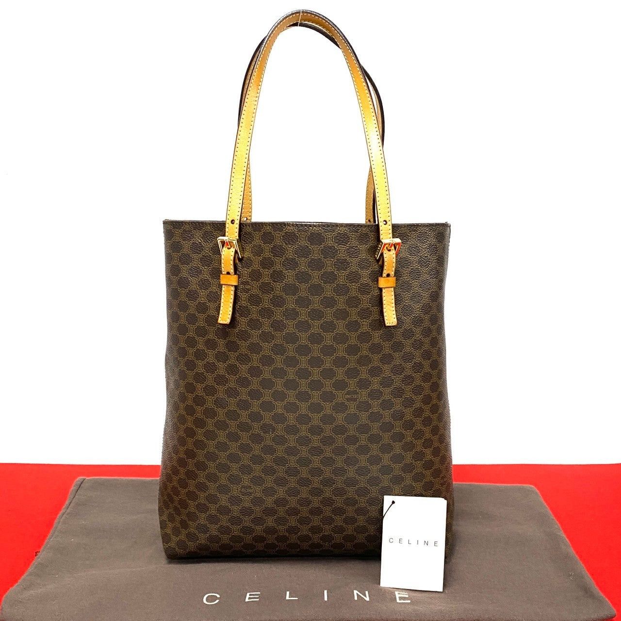 Celine Tote Bag Brown Leather